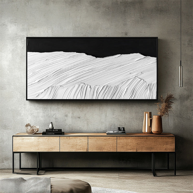 vipgallery Black & White Horizontal Wave Art-wp241388