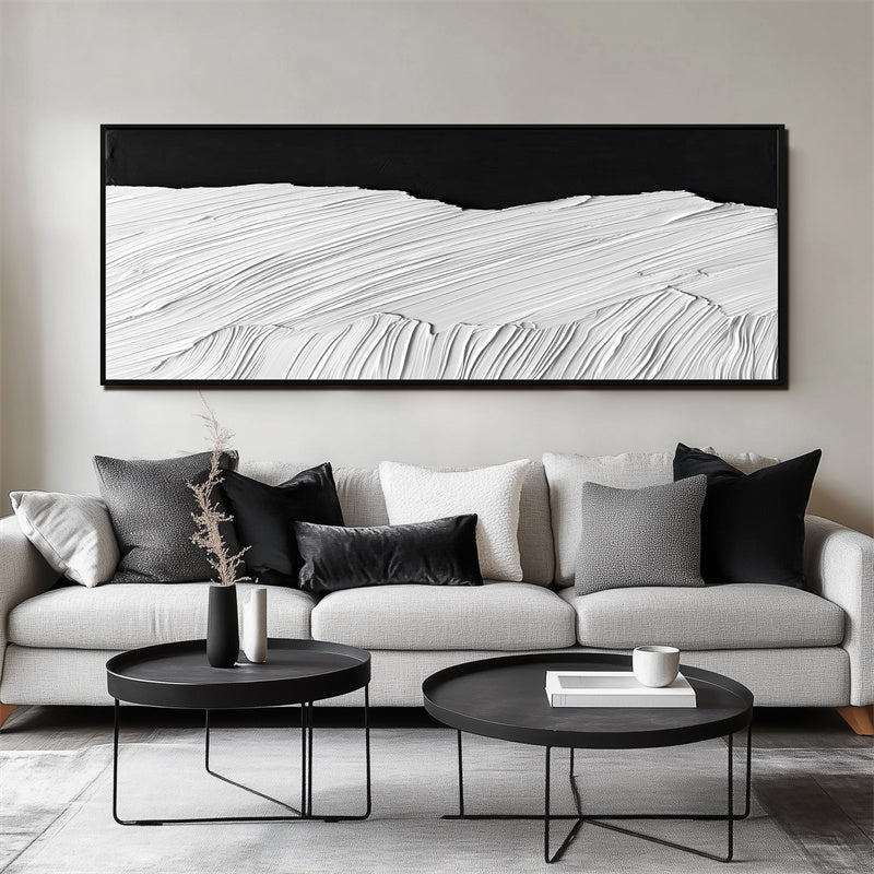 vipgallery Black & White Horizontal Wave Art-wp241388