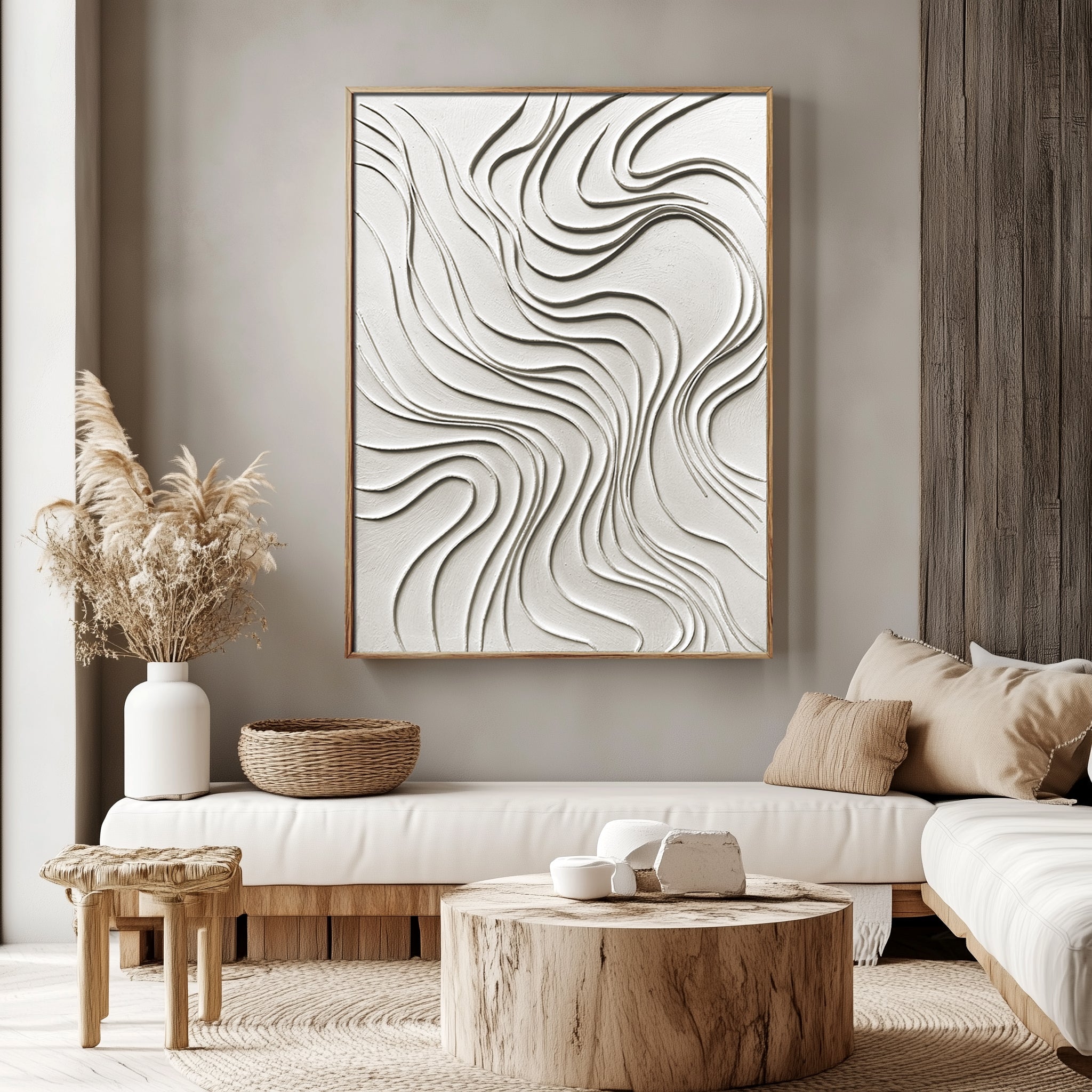 vipgallery Textured Waves in Soft Neutrals-wp241518