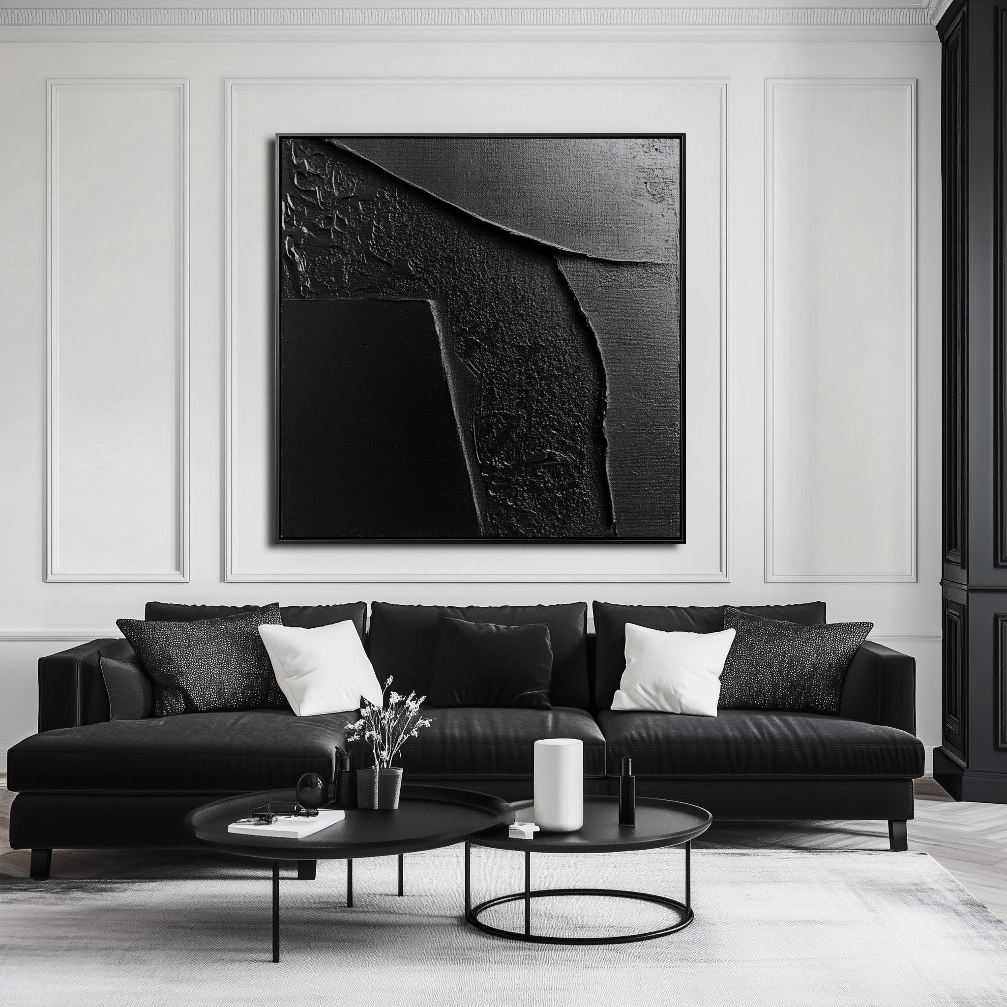 vipgallery Textured Black Abstract Art-wp241868