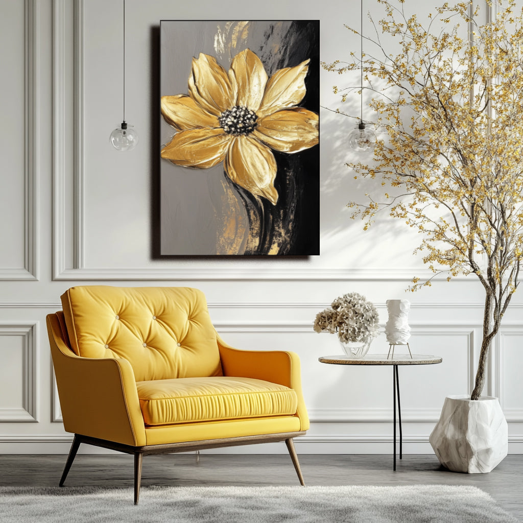 vipgallery Golden Radiance: Textured Bloom-wp241958