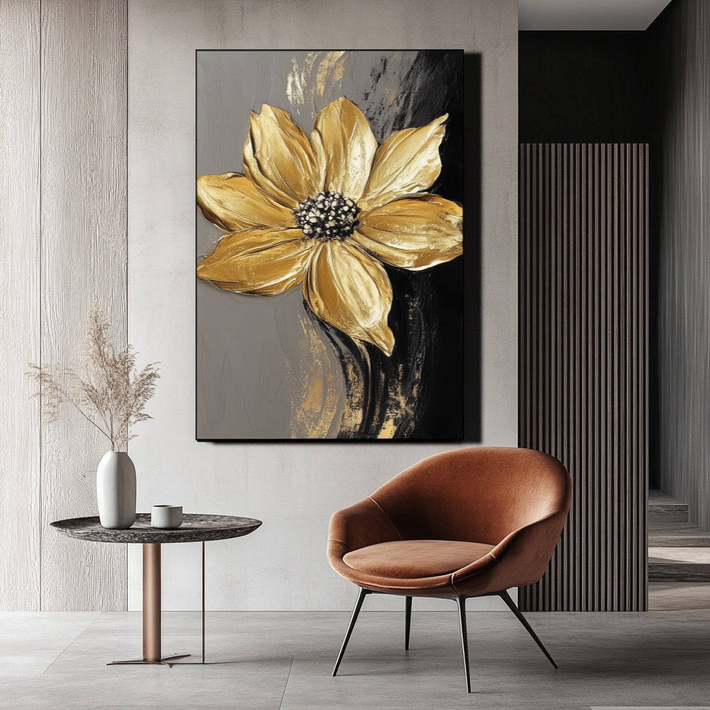 vipgallery Golden Radiance: Textured Bloom-wp241958