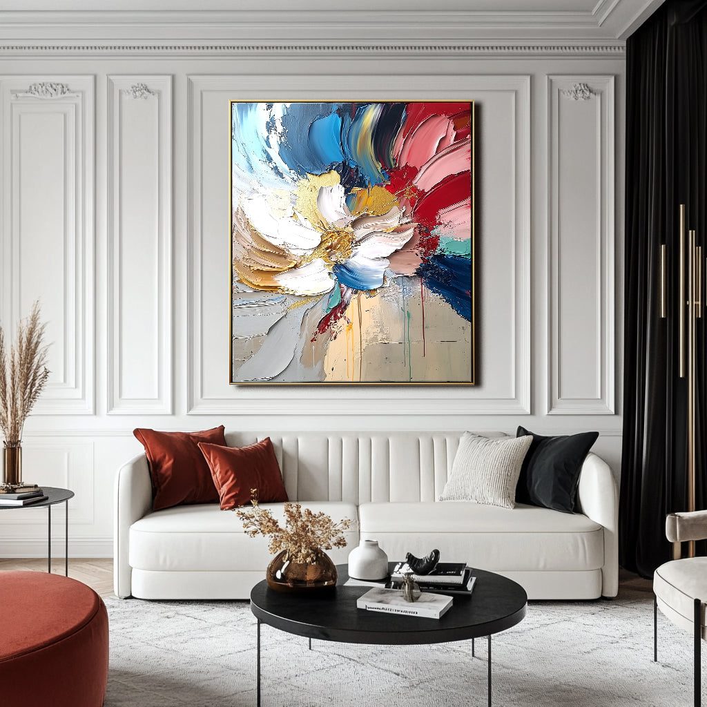 vipgallery Calm Horizon: Textured Ocean Painting-wp242278