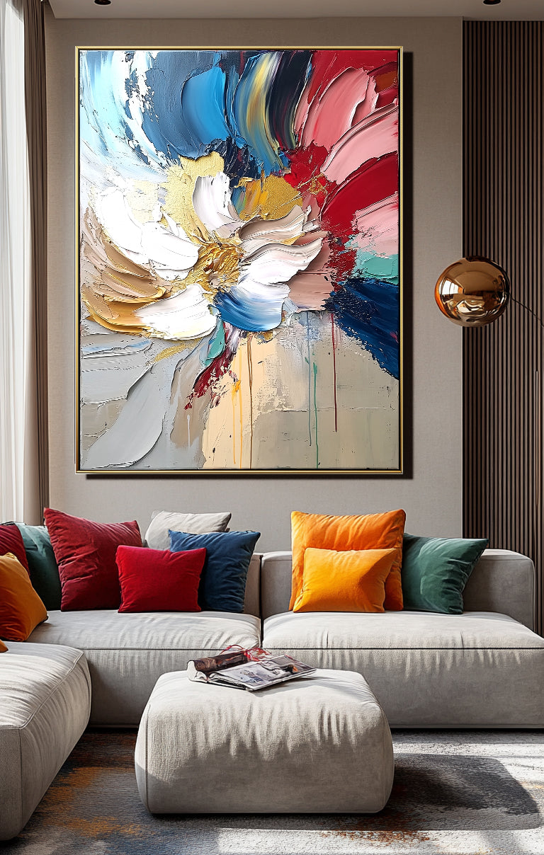 vipgallery Calm Horizon: Textured Ocean Painting-wp242278