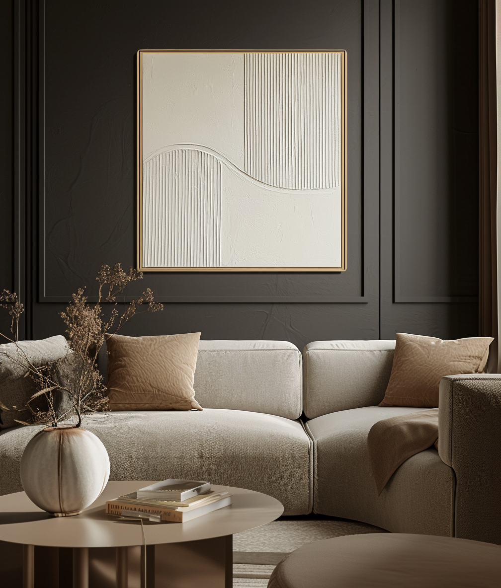 vipgallery Textured Abstract Ocean Waves in Soft Grays and Whites-wp242628