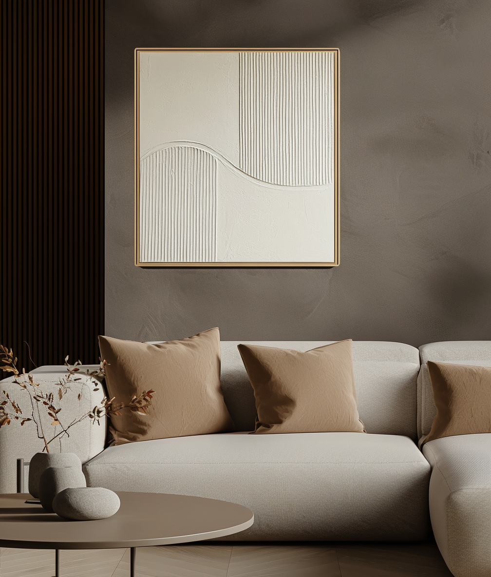 vipgallery Textured Abstract Ocean Waves in Soft Grays and Whites-wp242628