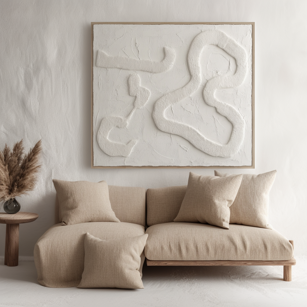 vipgallery Textured Abstract Waves in Soft Grays and Whites-wp242688