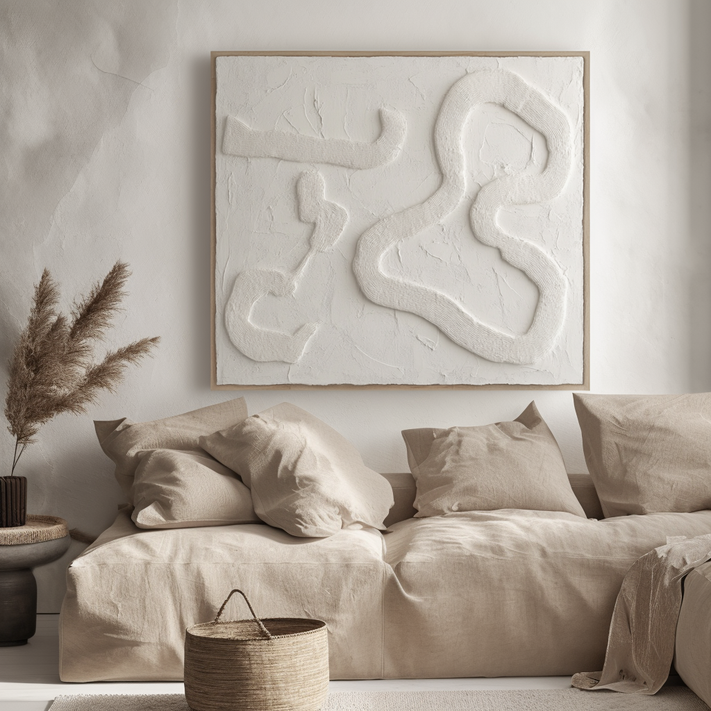 vipgallery Textured Abstract Waves in Soft Grays and Whites-wp242688