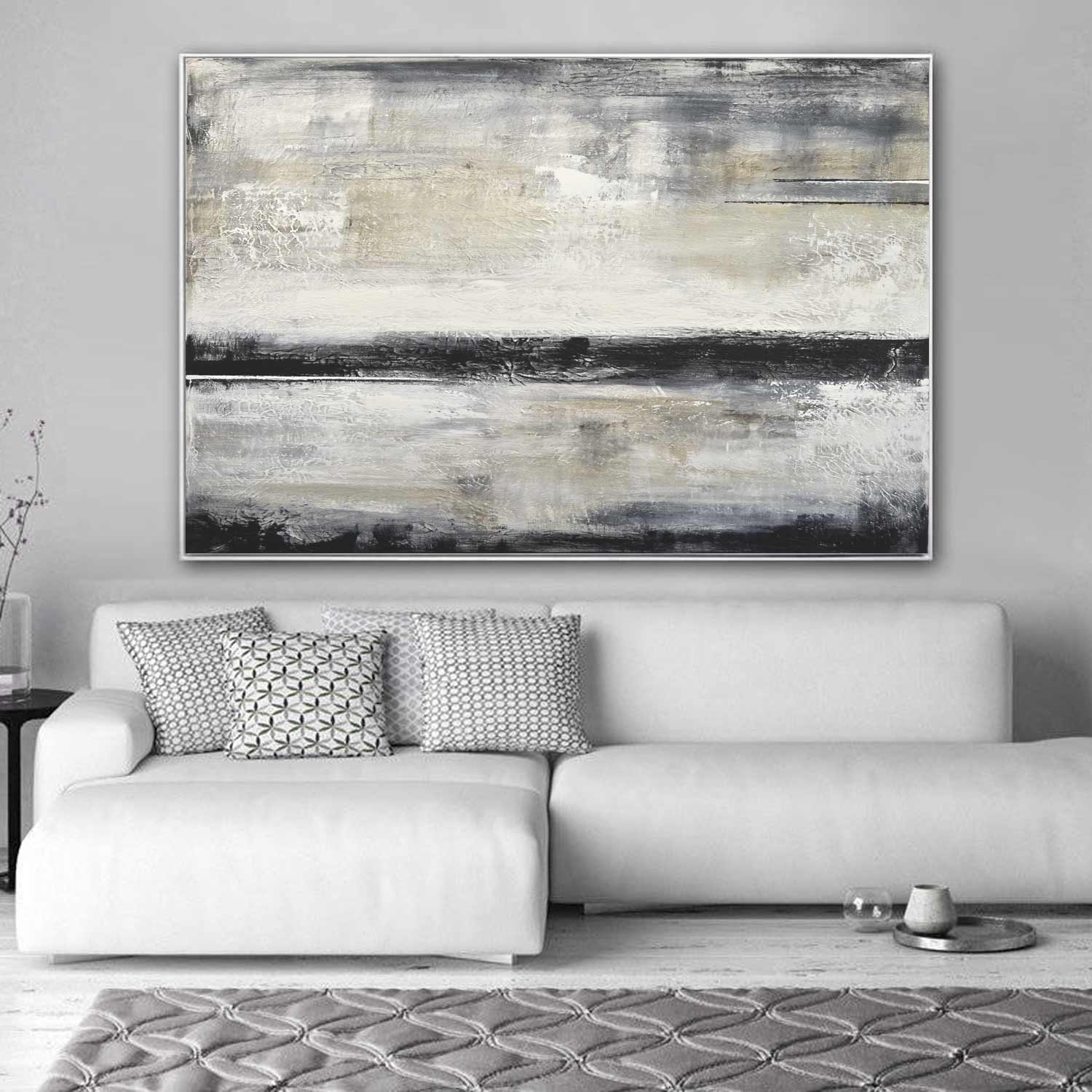 vipgallery Suede Contemporary Abstract Artisan Painting "Daydream"