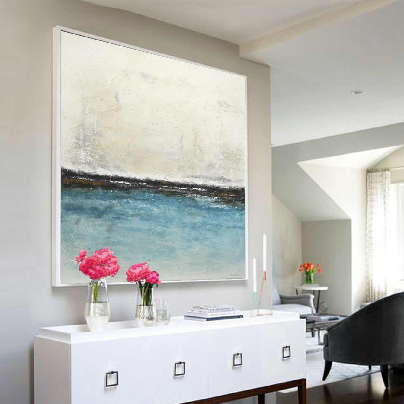 vipgallery Seashore Coastal Painting Blue Scenic Artwork "Escape"