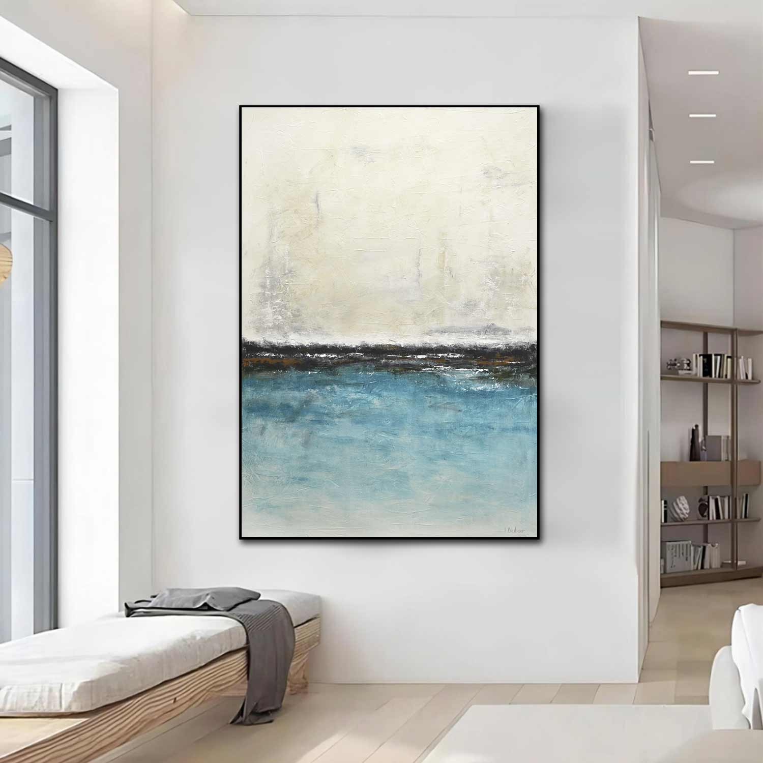 vipgallery Ocean Blue Beach House Abstract Painting "Escape"