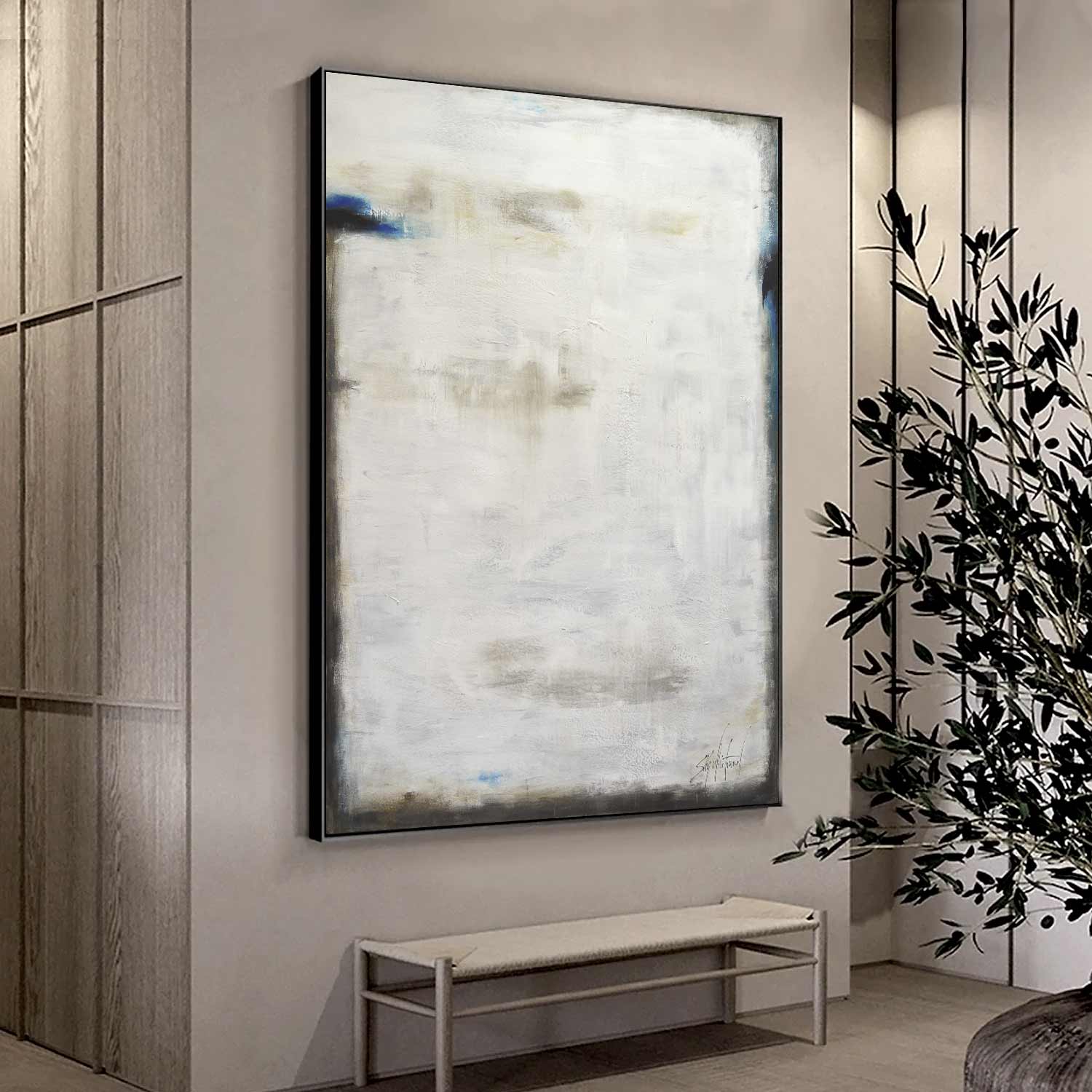 vipgallery Minimalist Light Abstract Painting " Lit Up Inside"