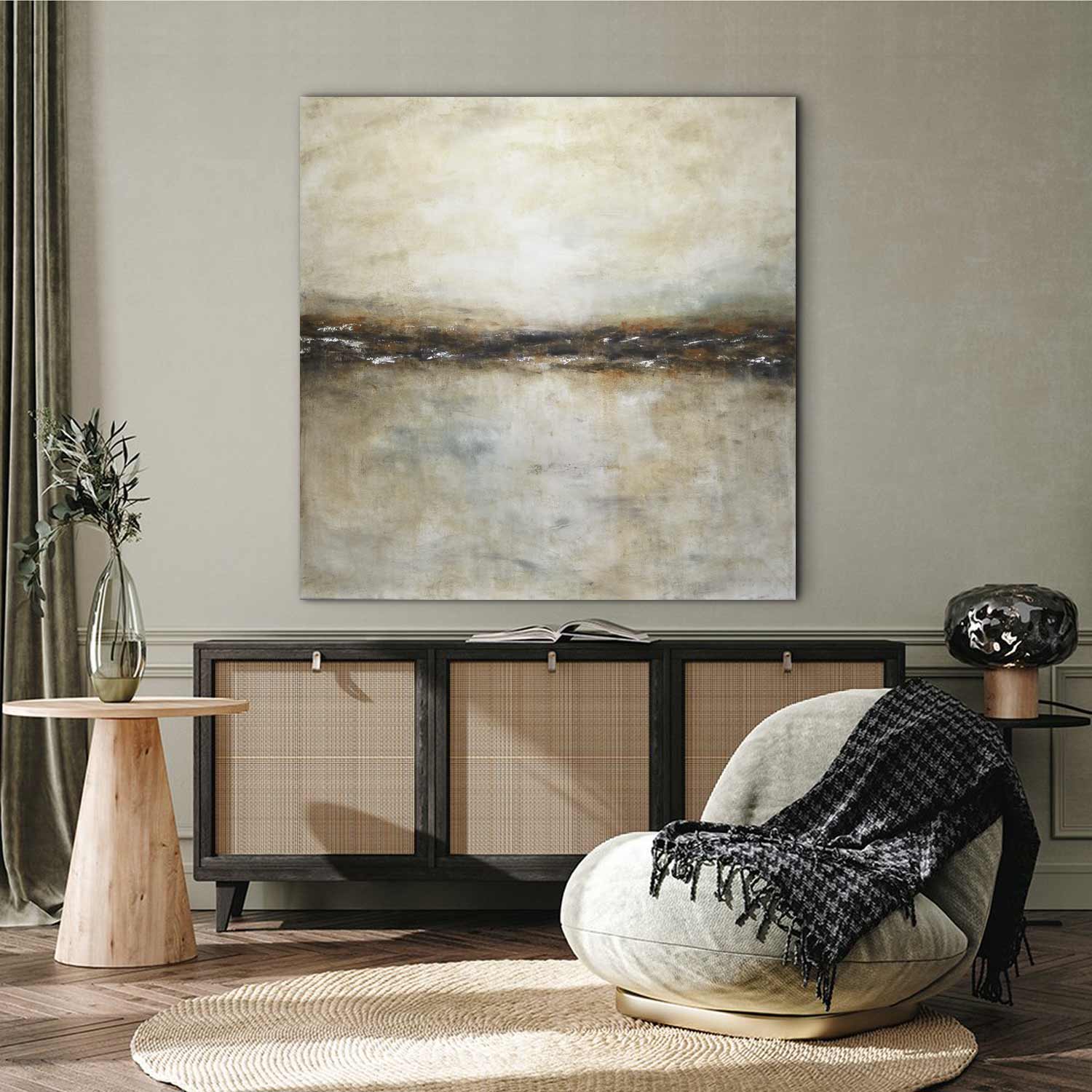 vipgallery Earth Tones XL Landscape Oil Painting "Dreaming the Journey"