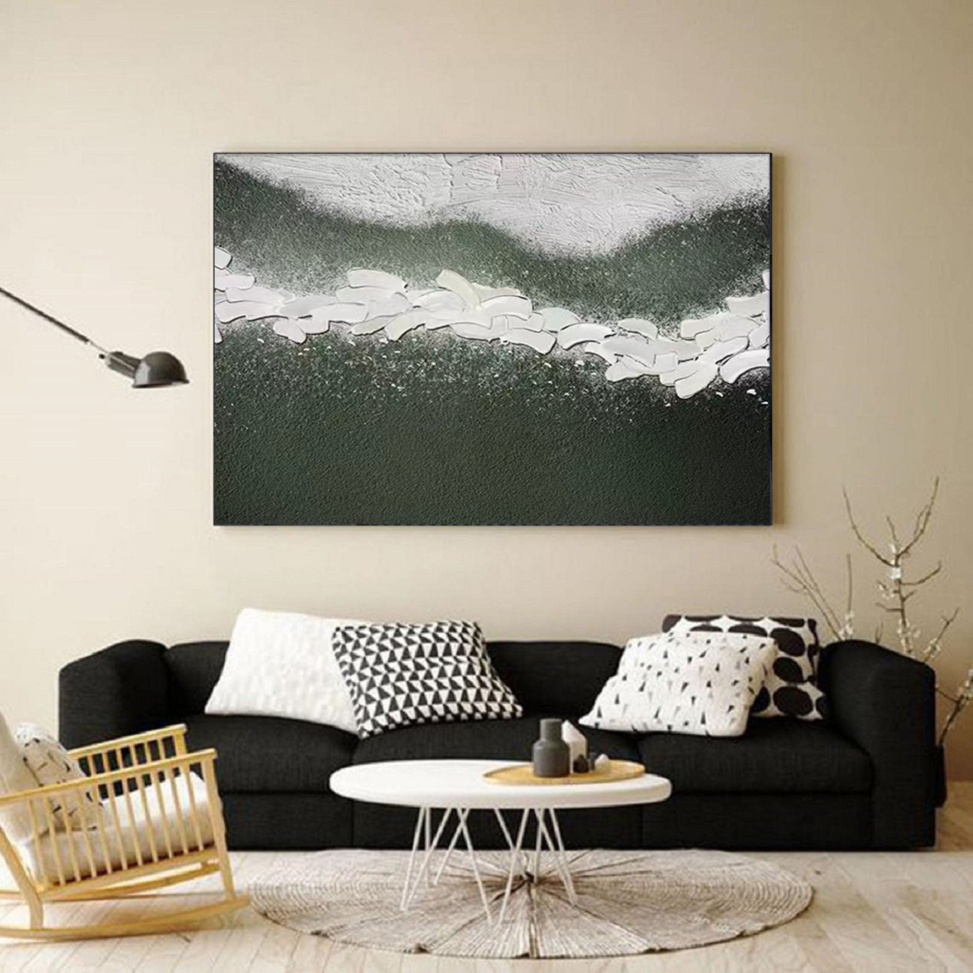 vipgallery Blue & Green Abstract Painting #CXA 011