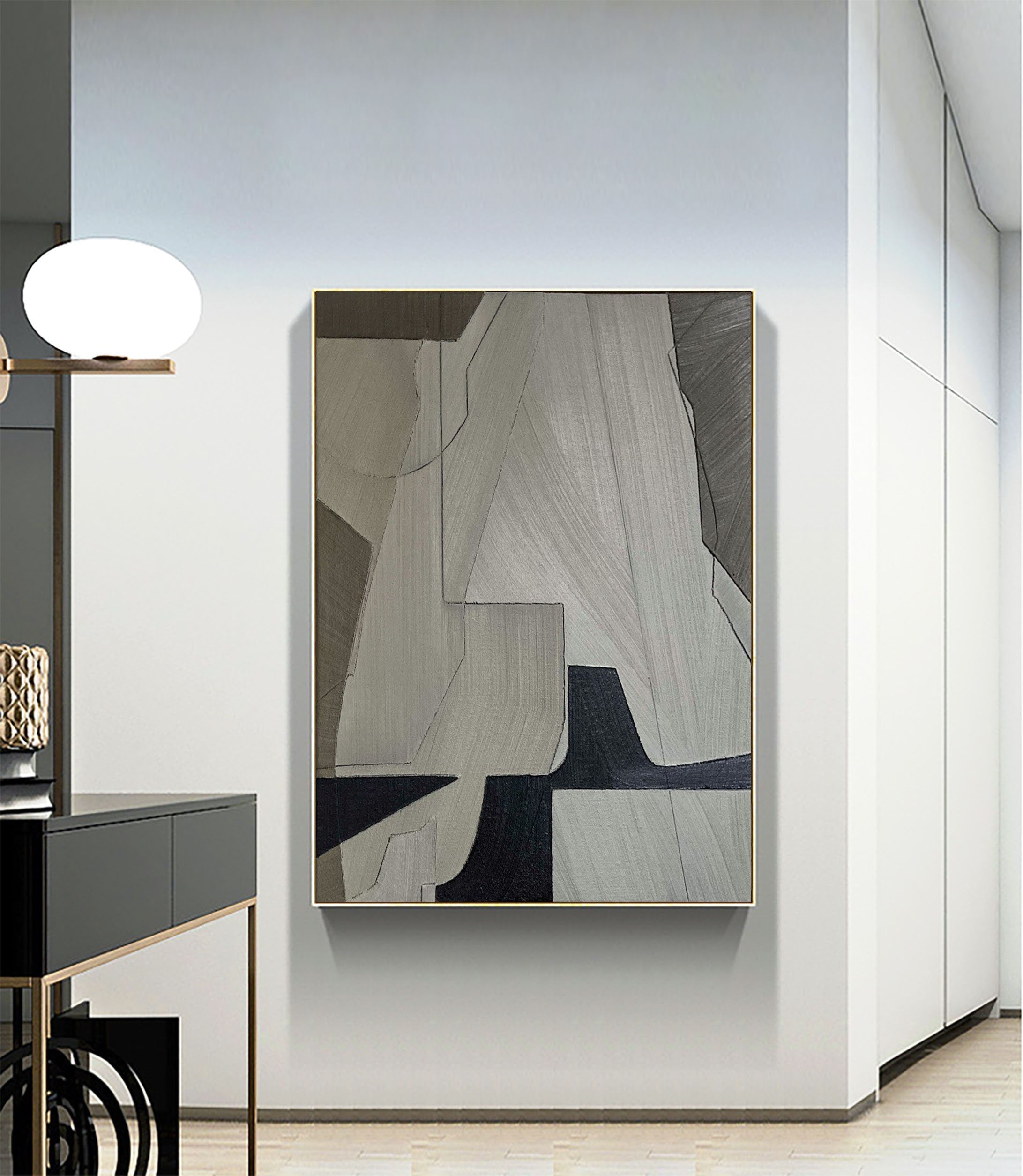 vipgallery Grey Minimalist Painting #CXA 010