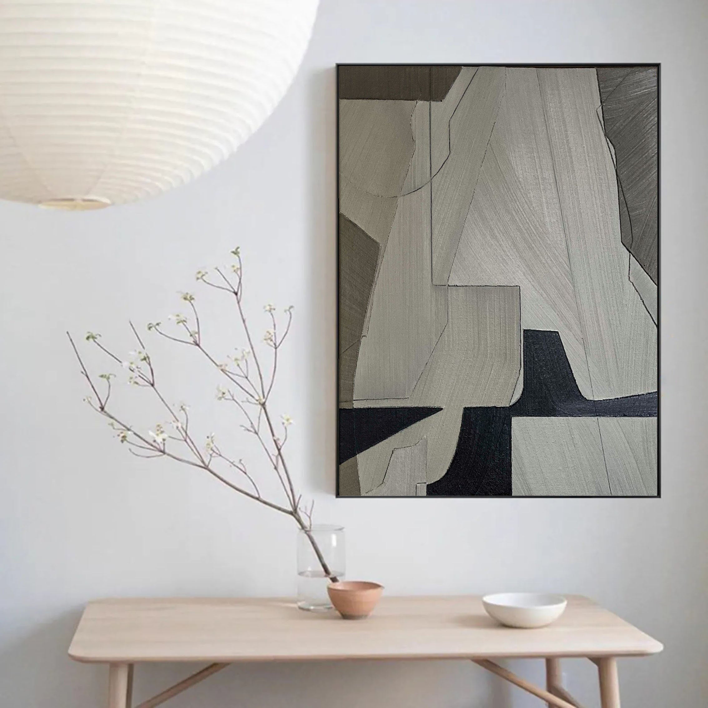 vipgallery Grey Minimalist Painting #CXA 010