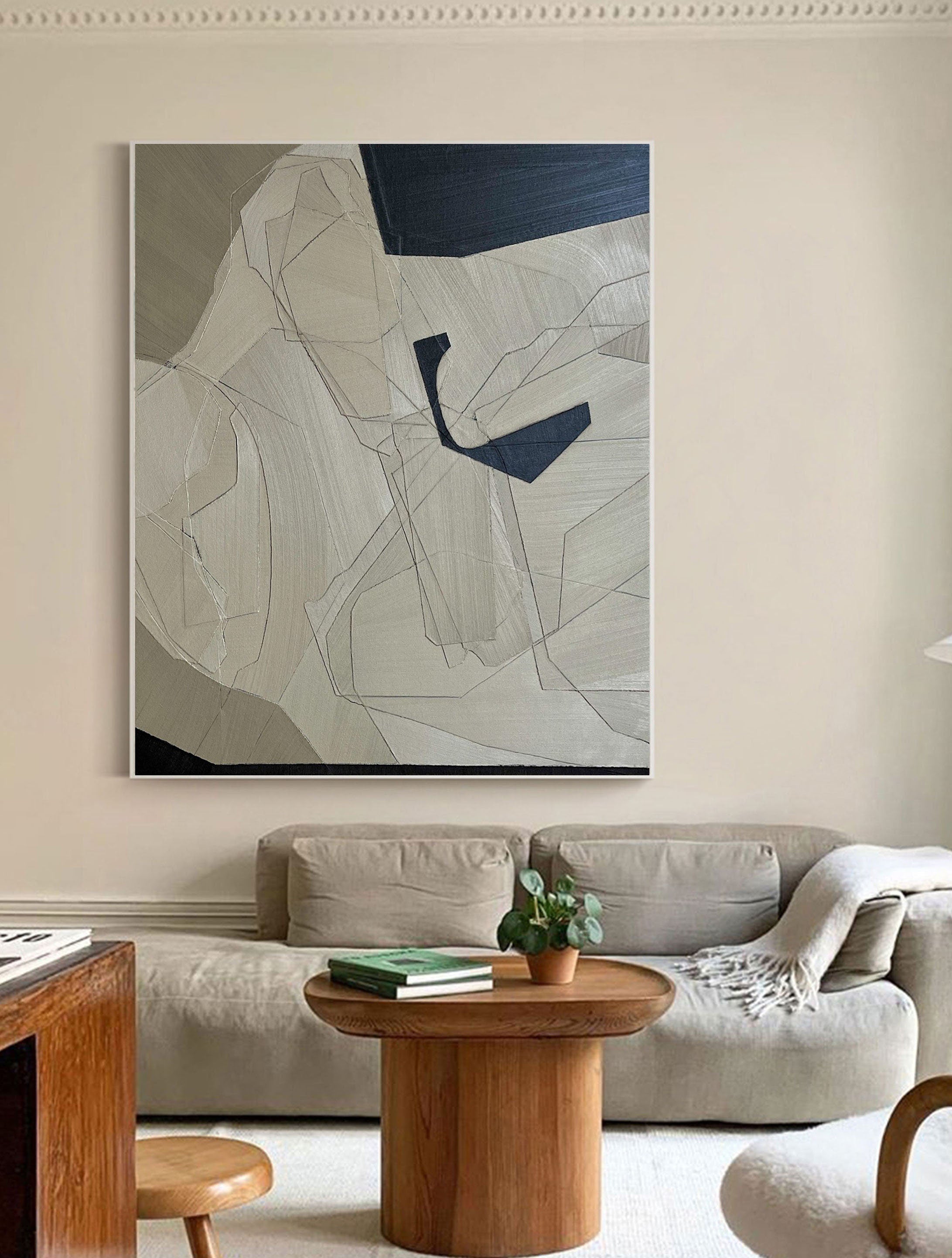 vipgallery Grey Minimalist Painting #CXA 008