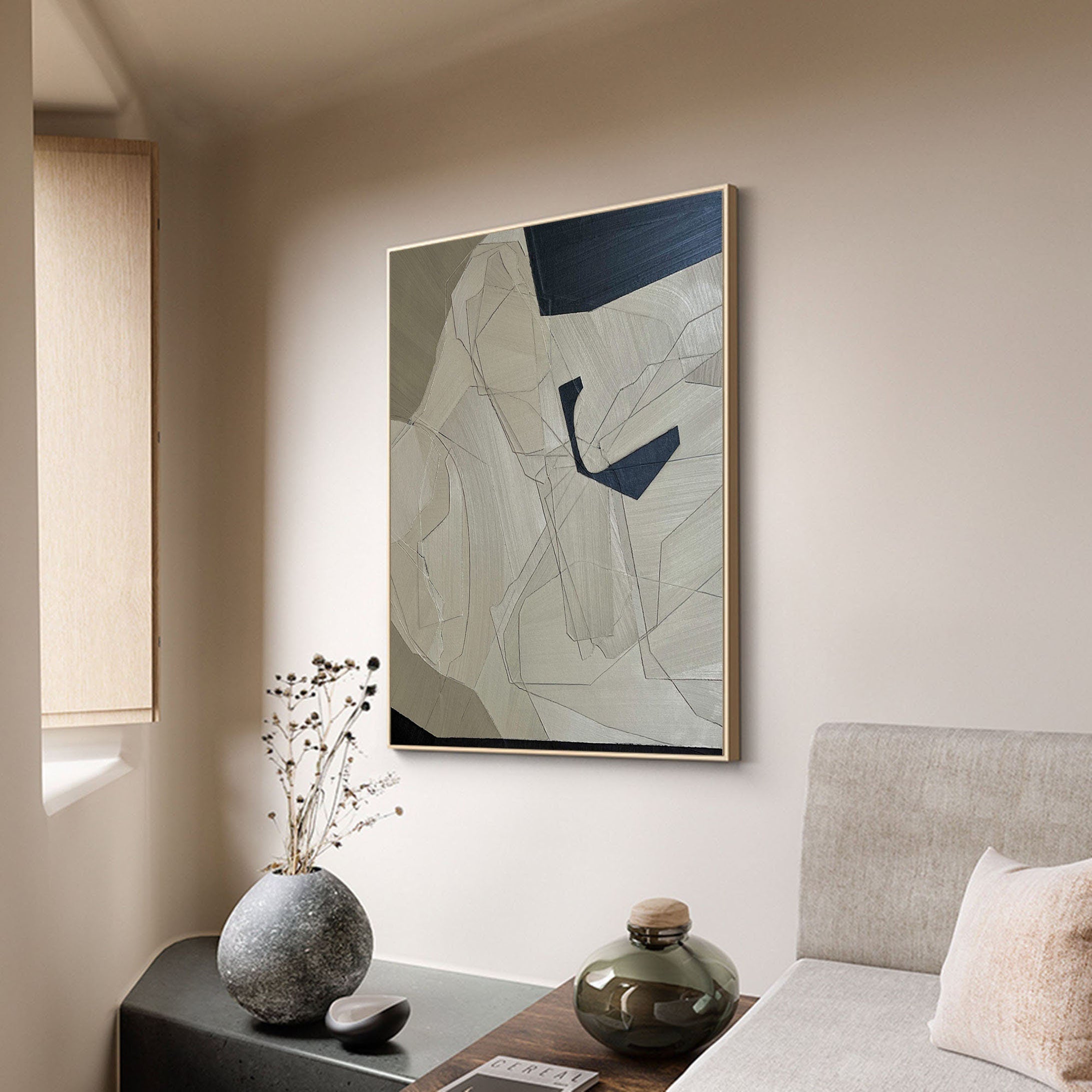 vipgallery Grey Minimalist Painting #CXA 008