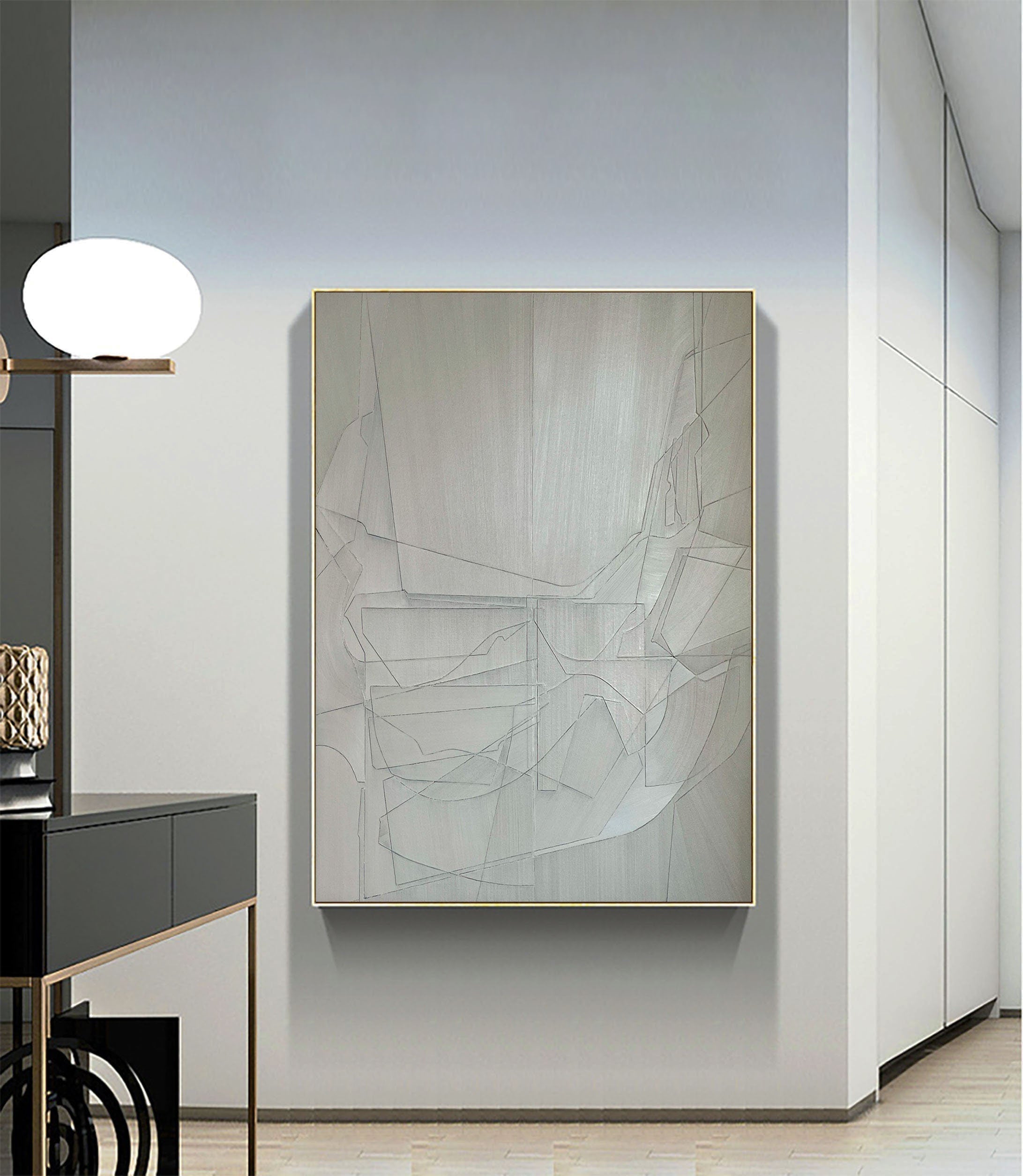 vipgallery Grey Minimalist Painting #CXA 007