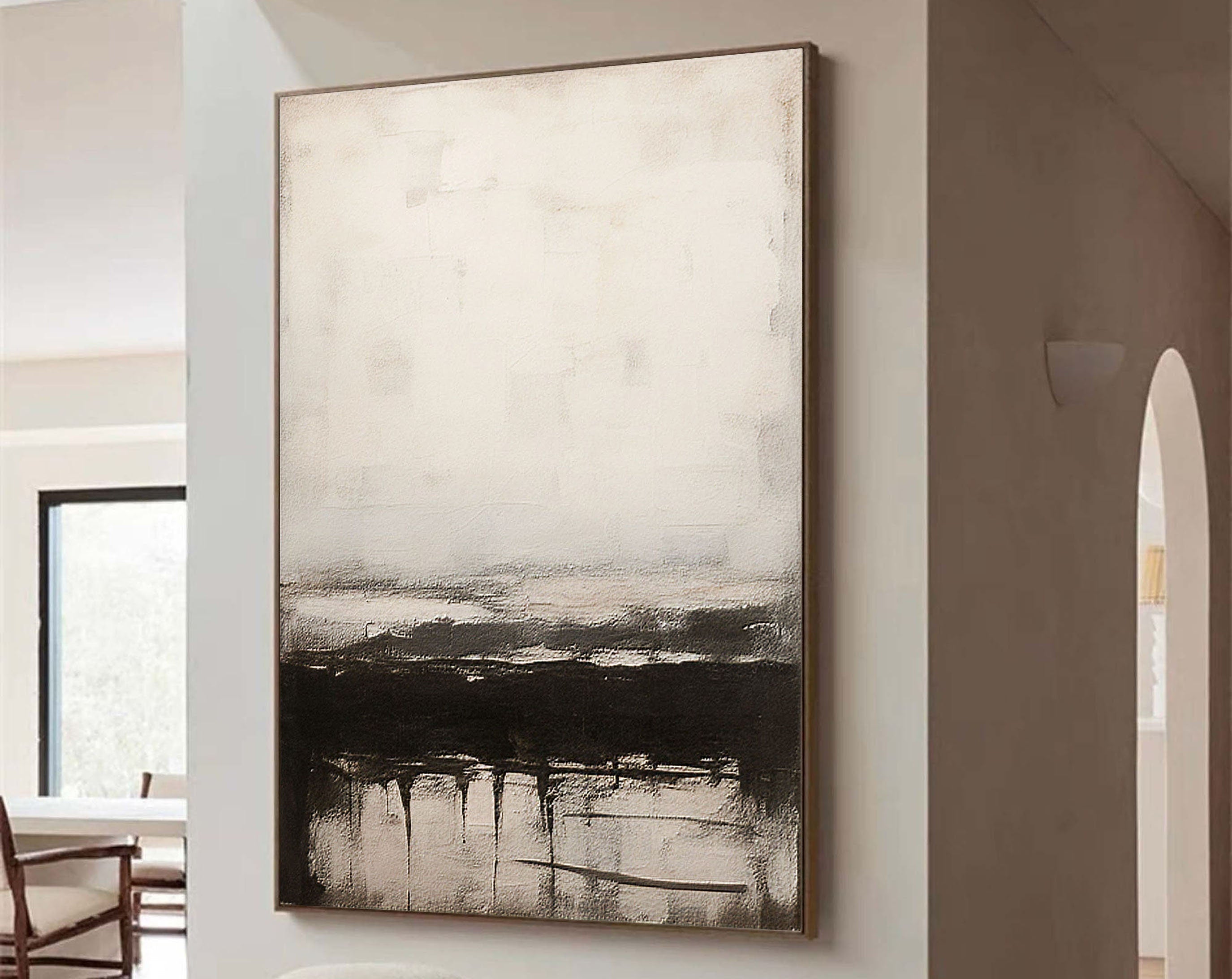 vipgallery Black & White Abstract Painting #CXA 018