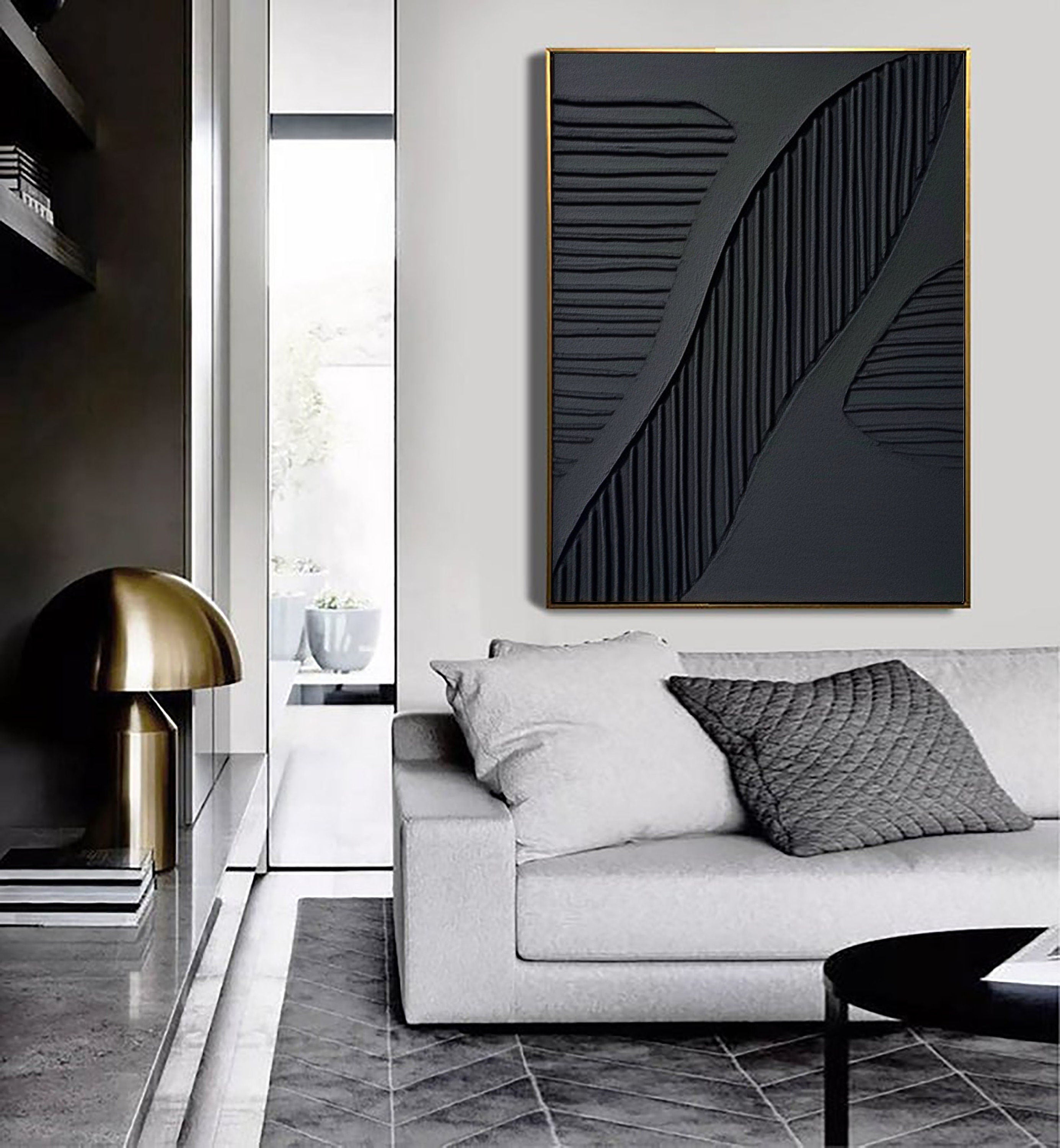 vipgallery Black & White Abstract Painting #CXA 009