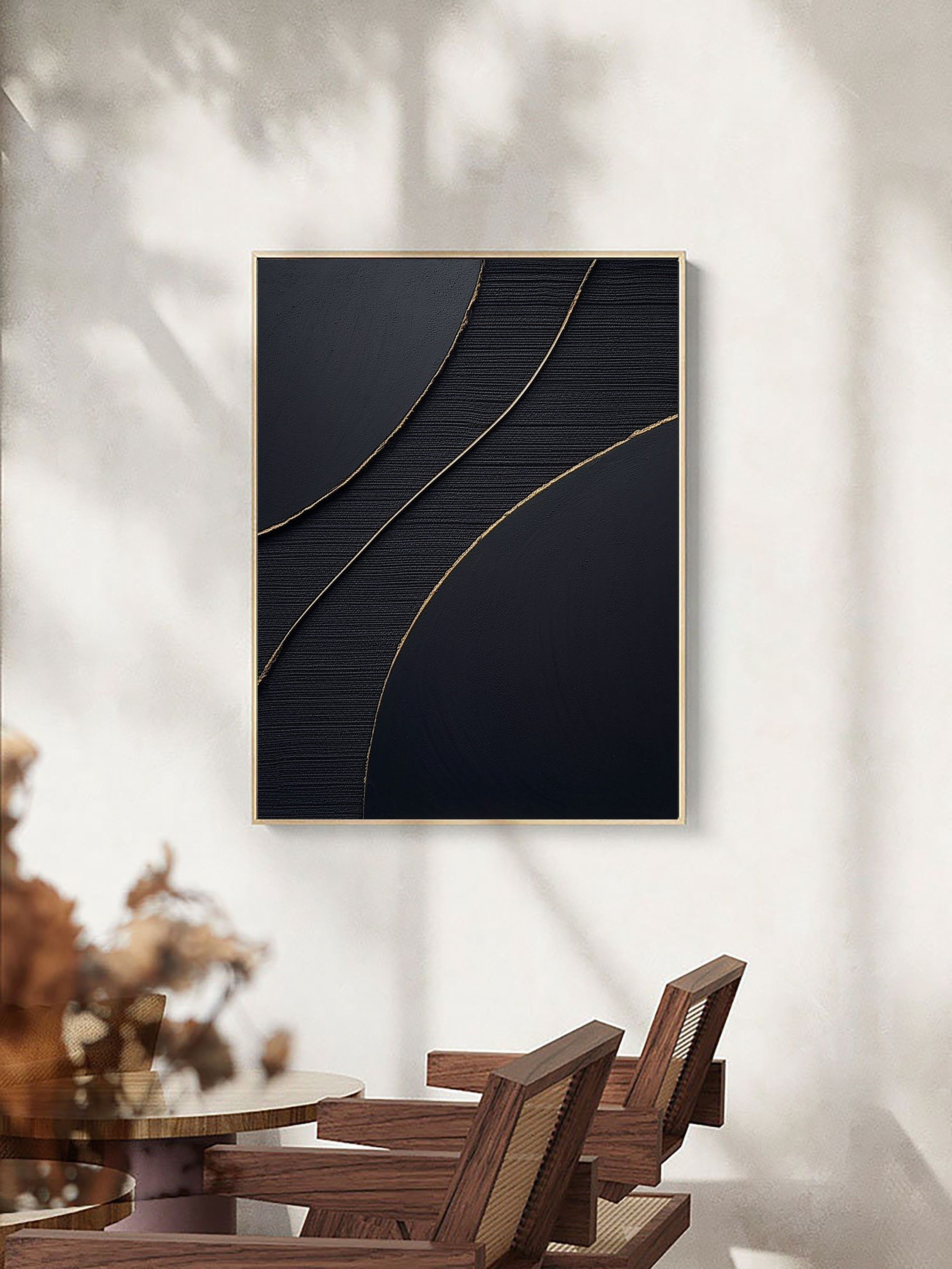 vipgallery Black & White Abstract Painting #CXA 011