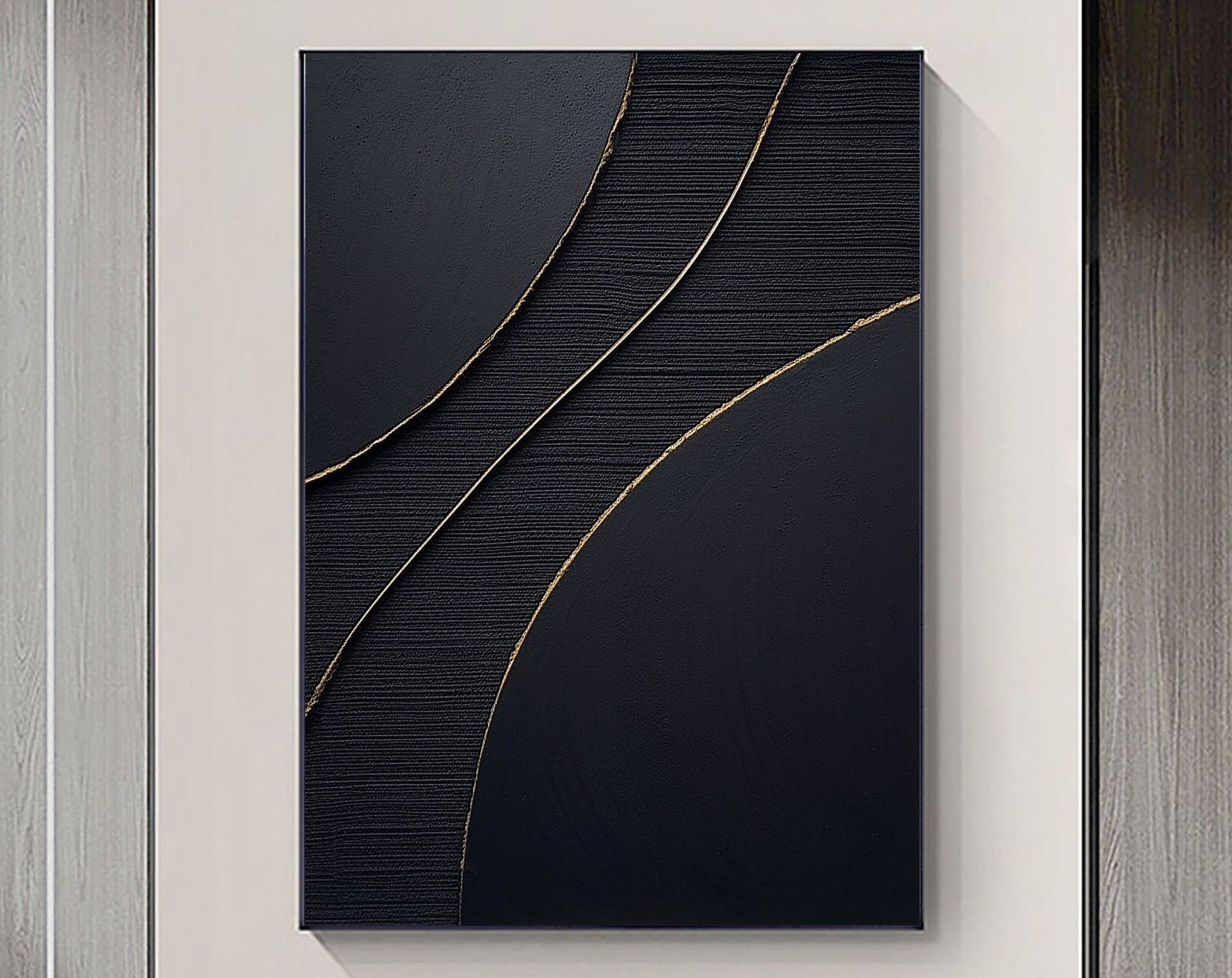 vipgallery Black & White Abstract Painting #CXA 011