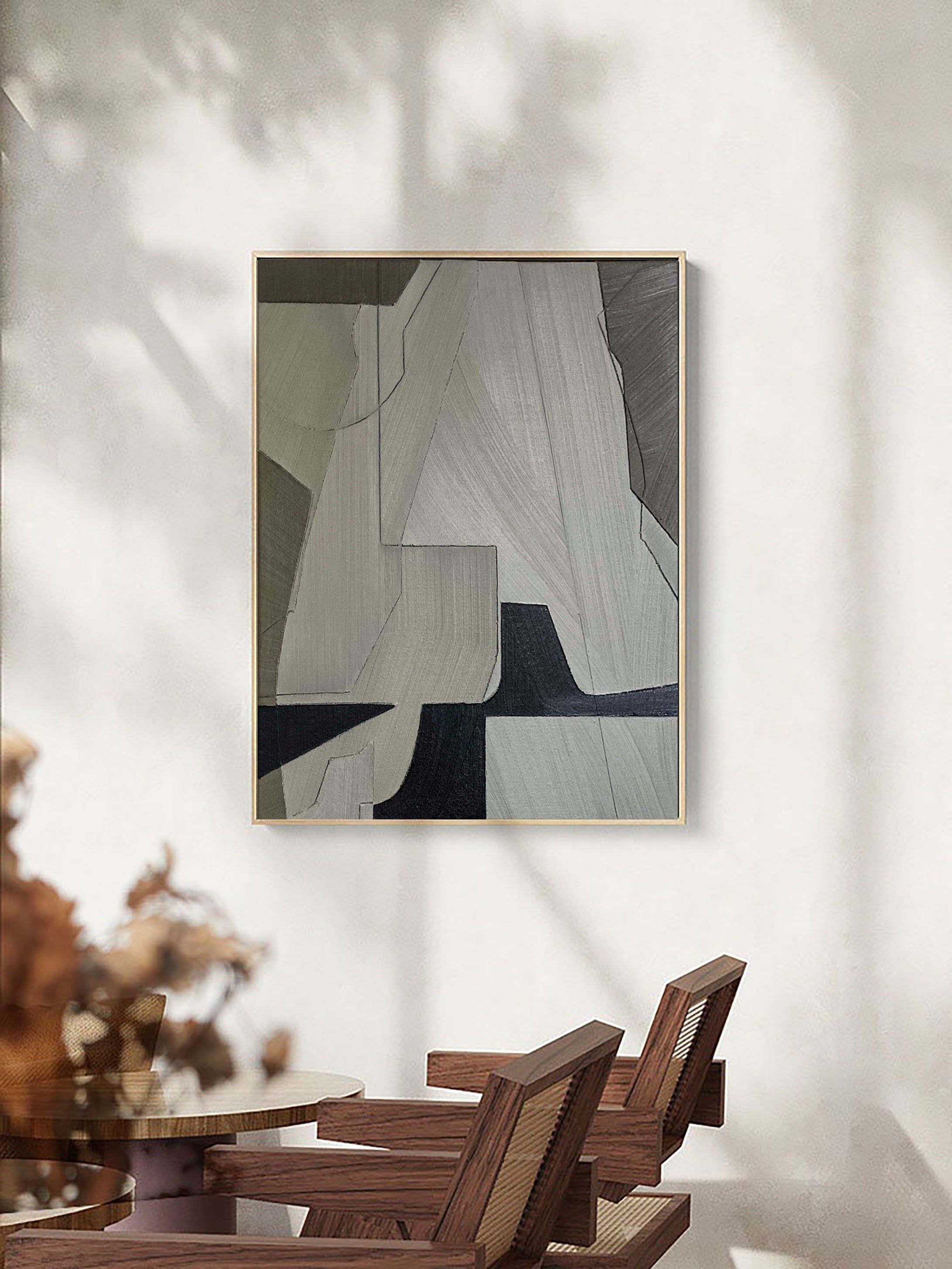 vipgallery Grey Minimalist Painting #CXA 010