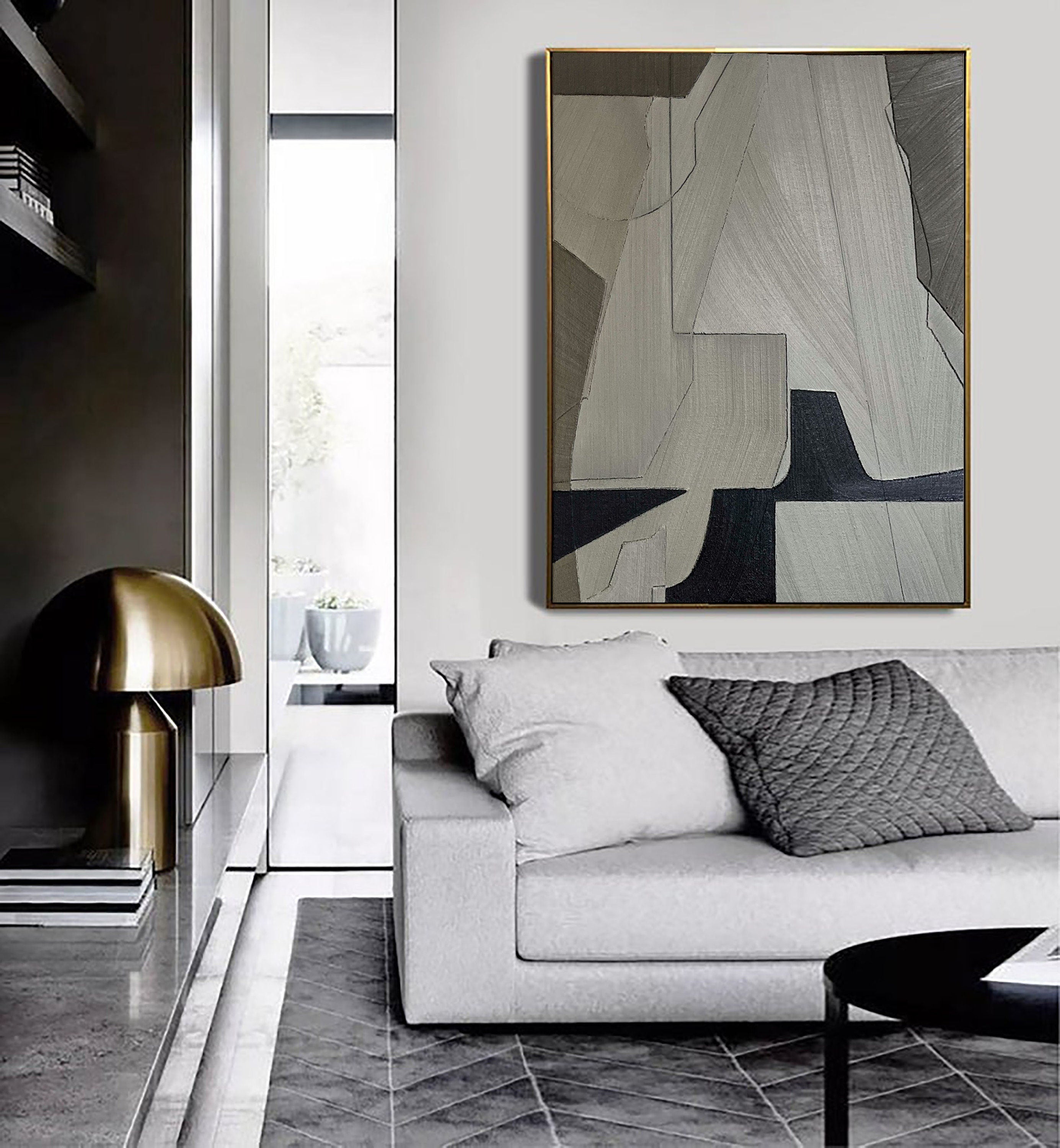 vipgallery Grey Minimalist Painting #CXA 010
