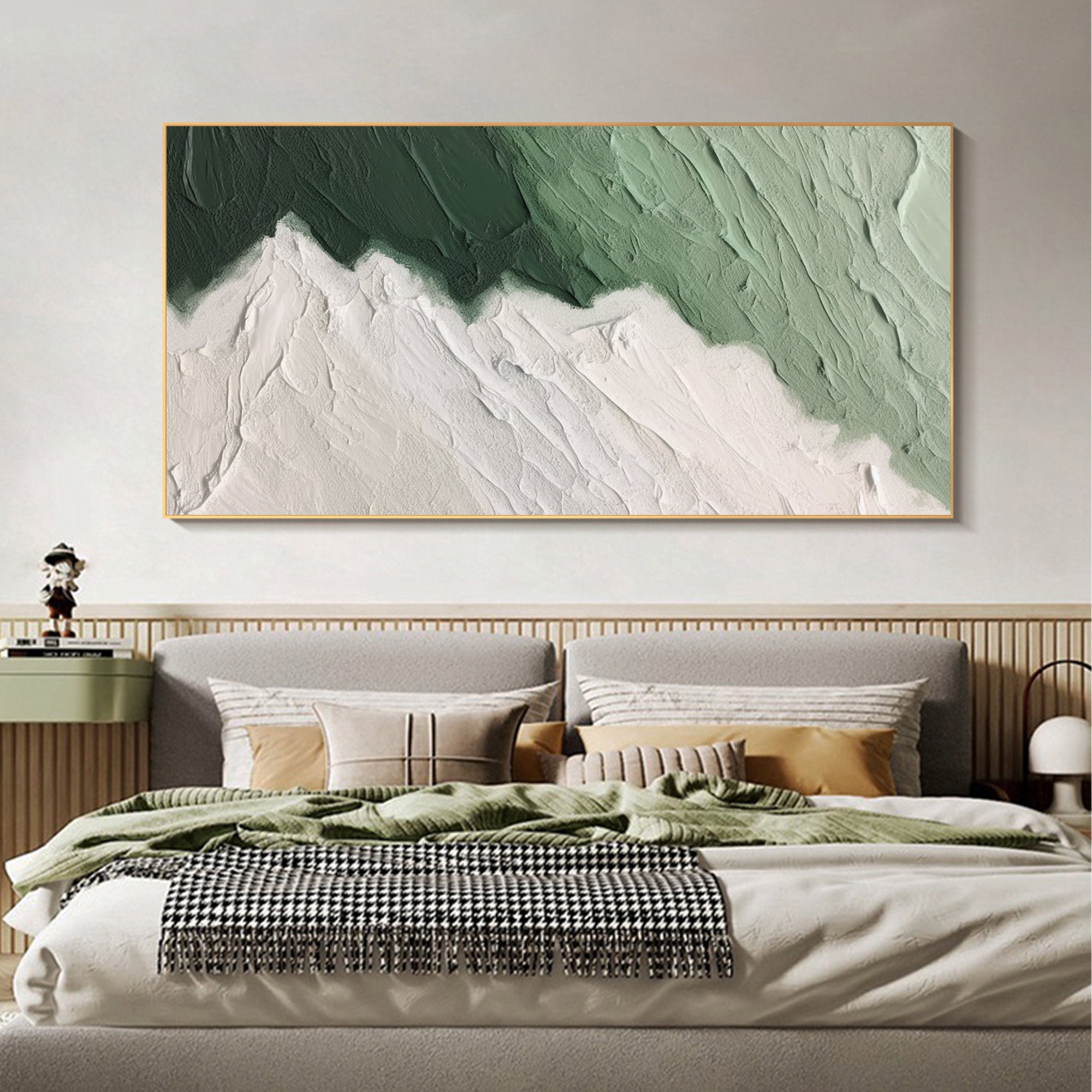 vipgallery Blue & Green Minimalist Abstract Painting #BGM 005