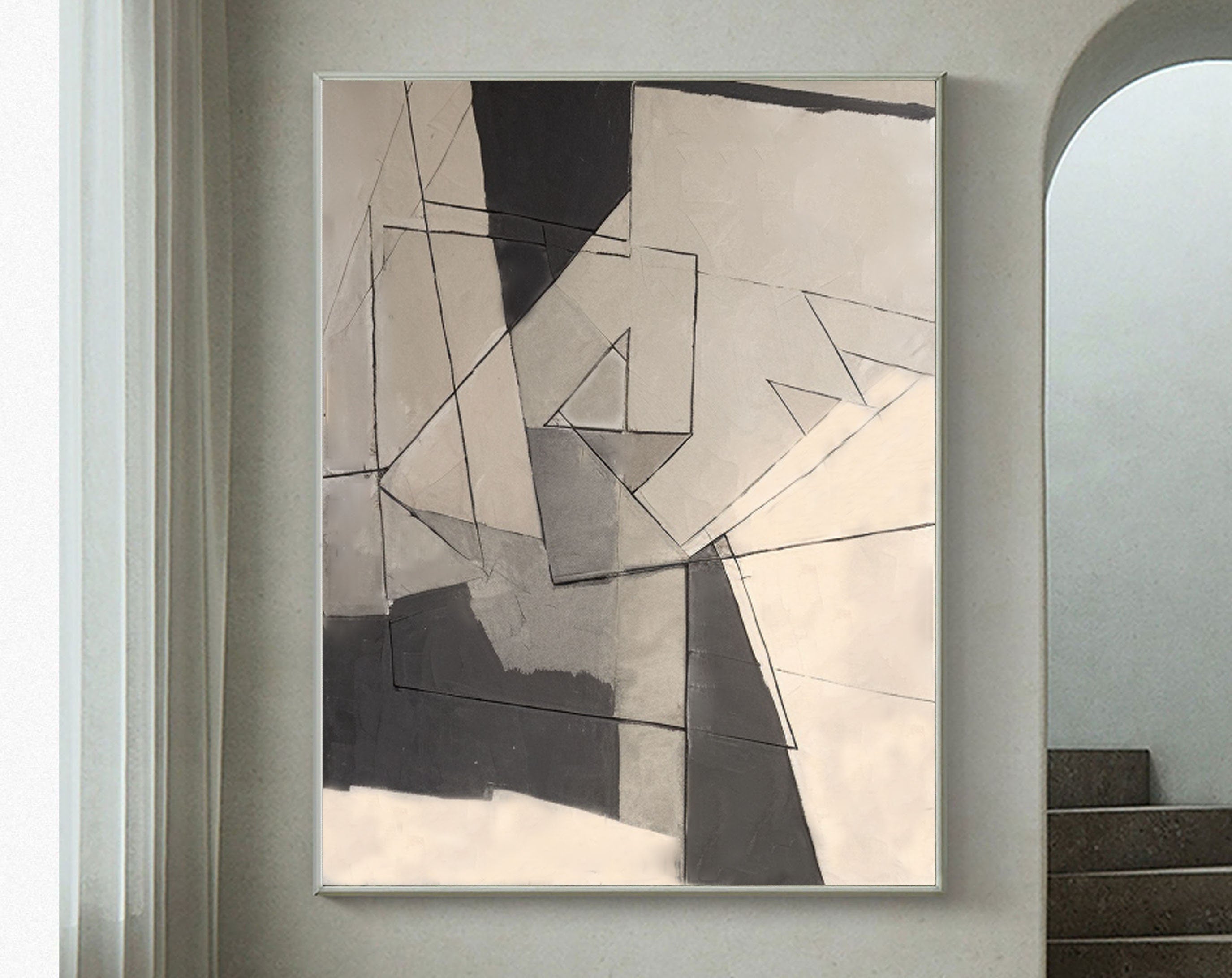 vipgallery Grey Minimalist Painting #CXA 009