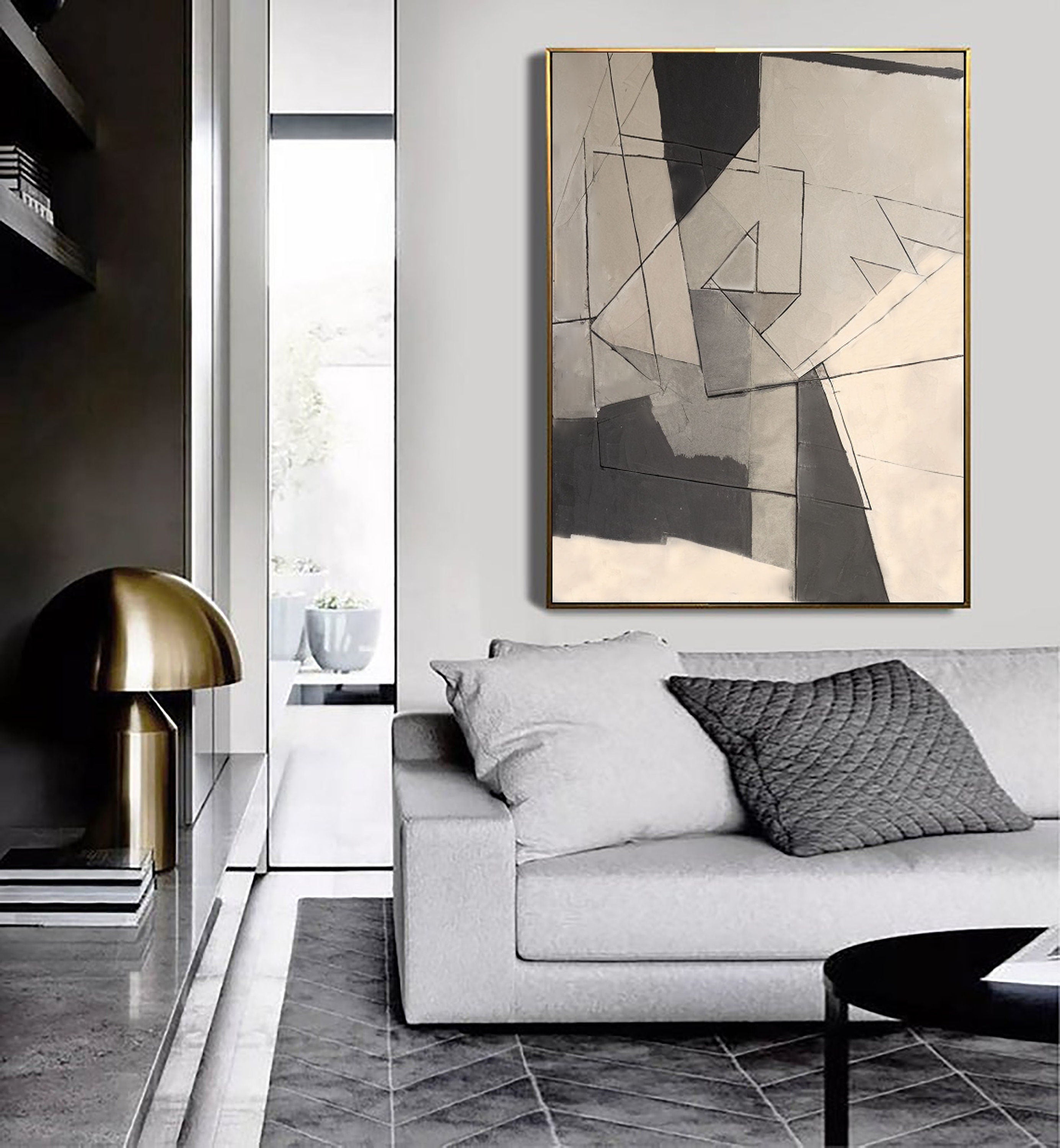 vipgallery Grey Minimalist Painting #CXA 009