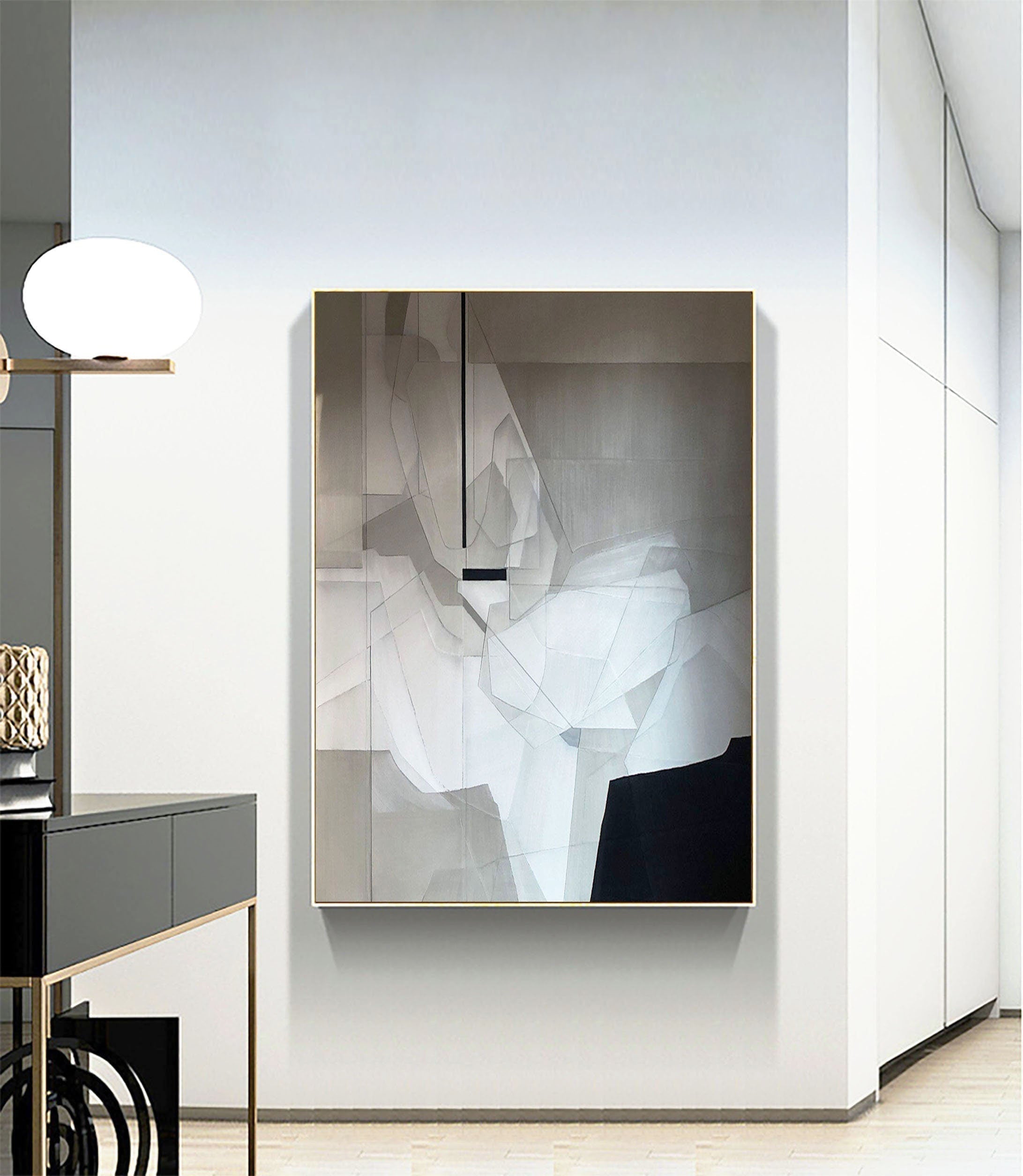 vipgallery Grey Minimalist Painting #CXA 012