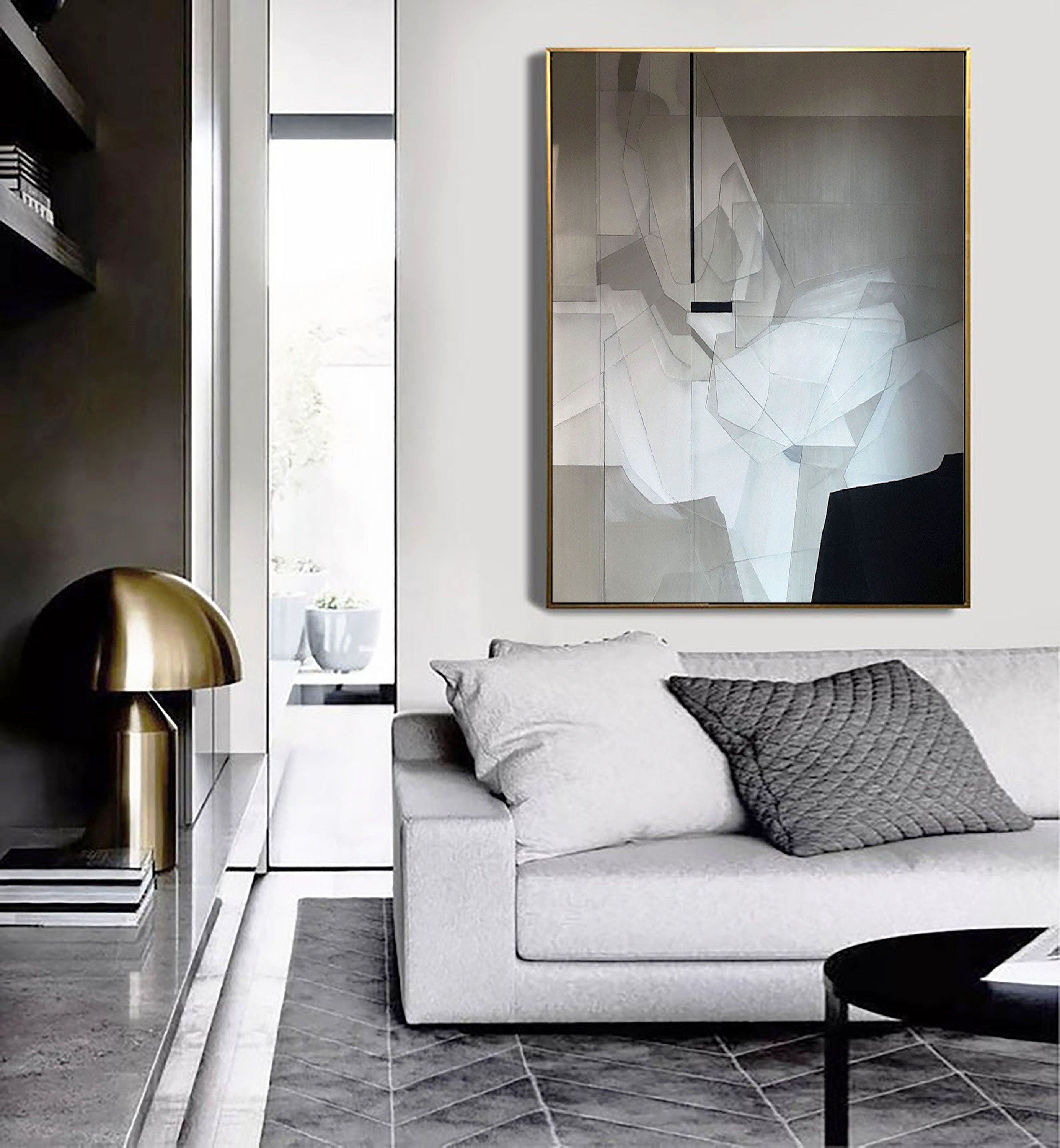 vipgallery Grey Minimalist Painting #CXA 012