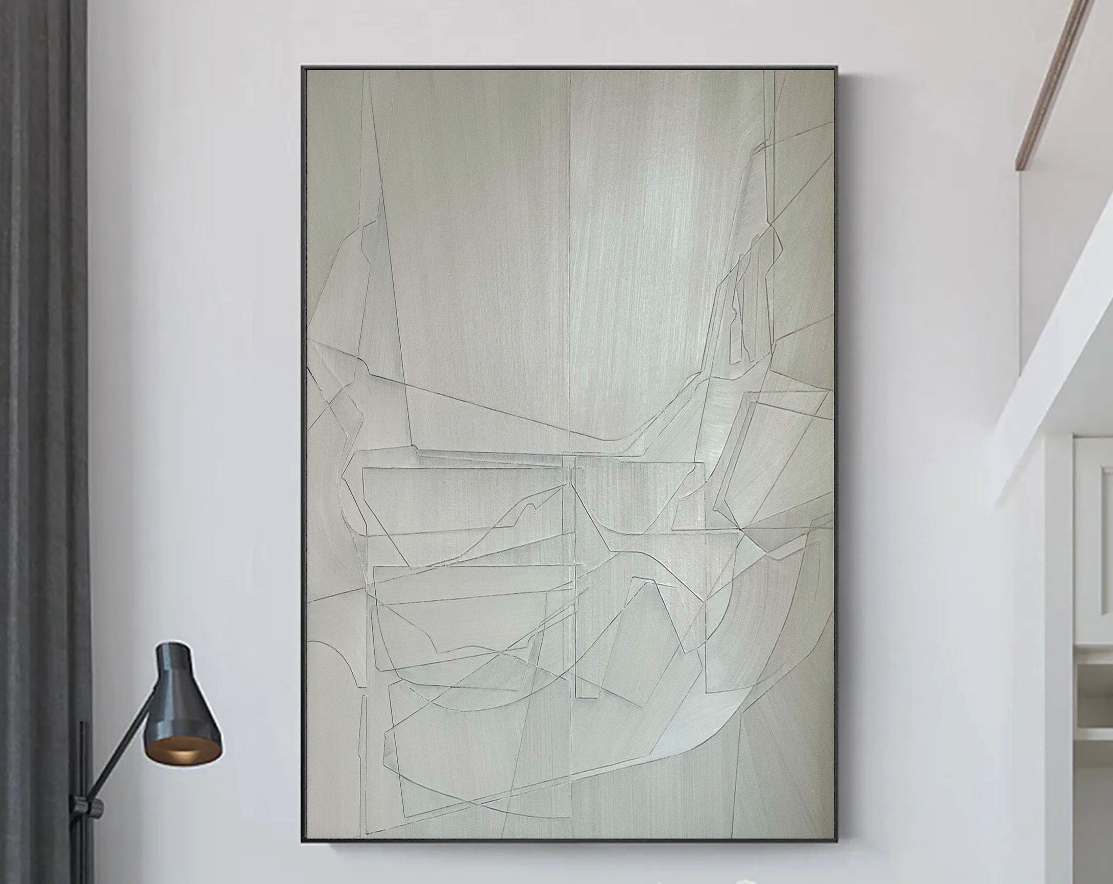 vipgallery Grey Minimalist Painting #CXA 007