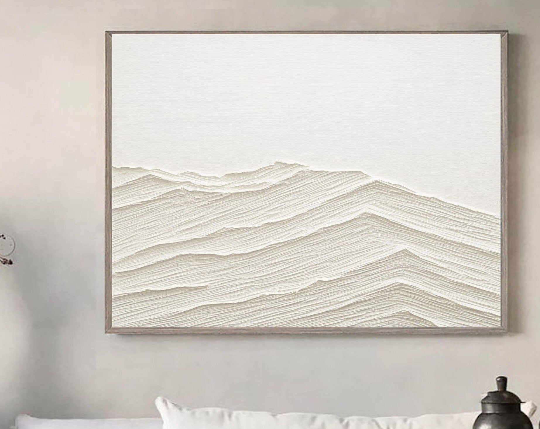vipgallery White Minimalist Abstract Painting #CXA 012