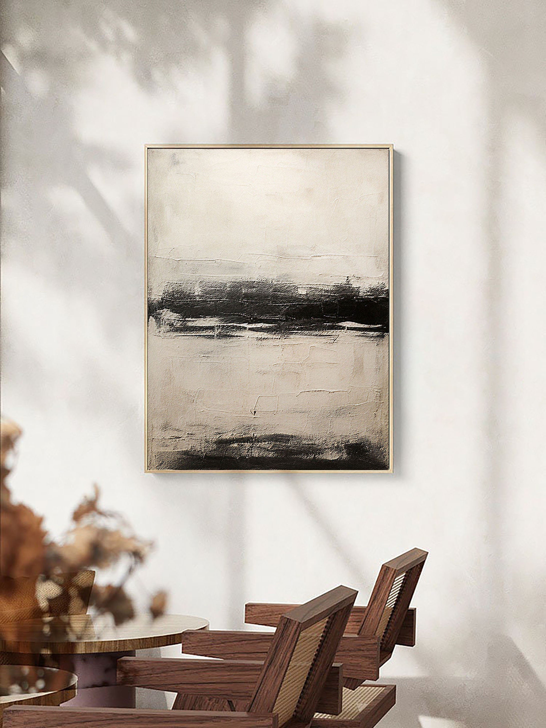 vipgallery Black & White Abstract Painting #CXA 014