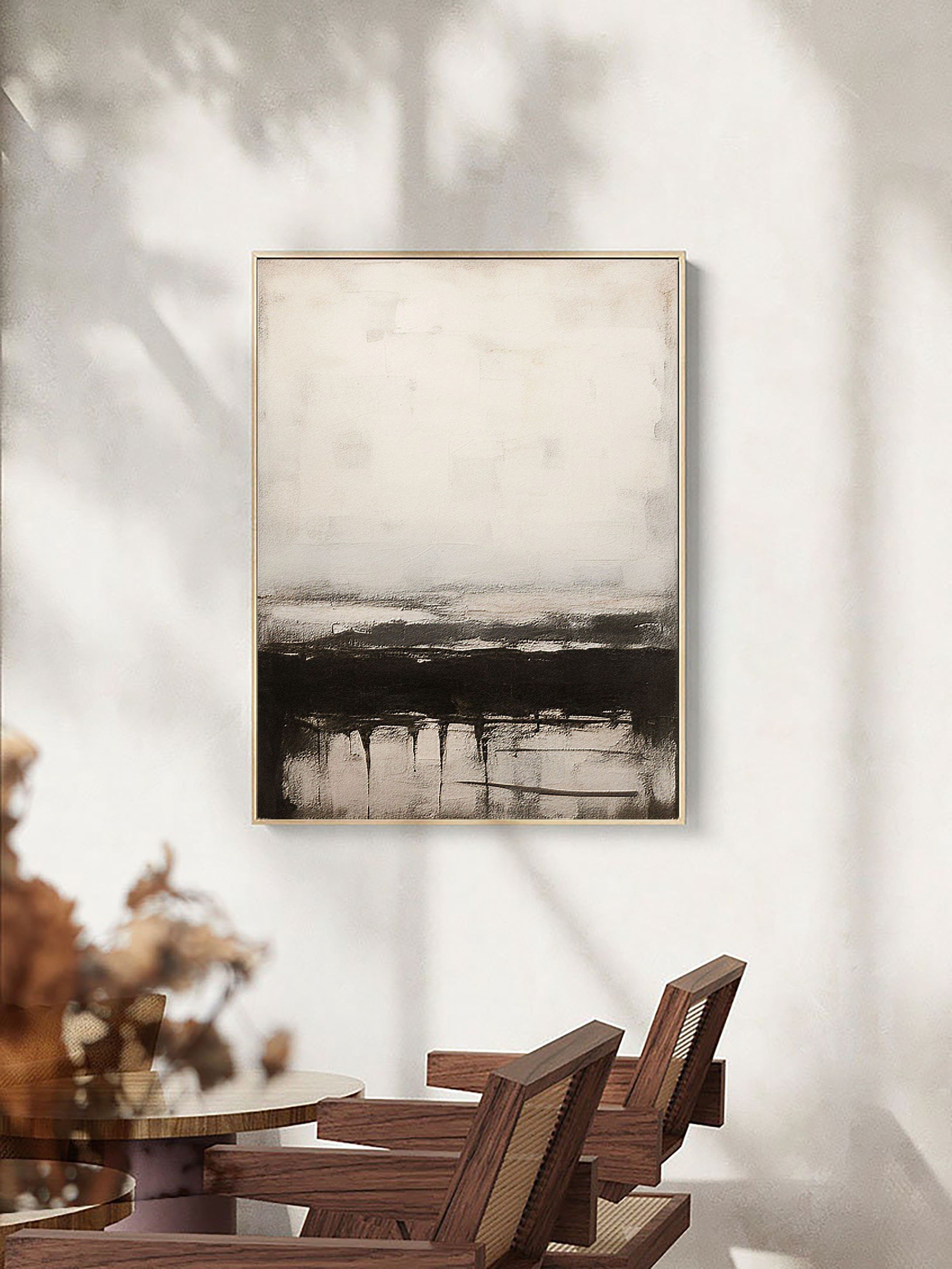 vipgallery Black & White Abstract Painting #CXA 018