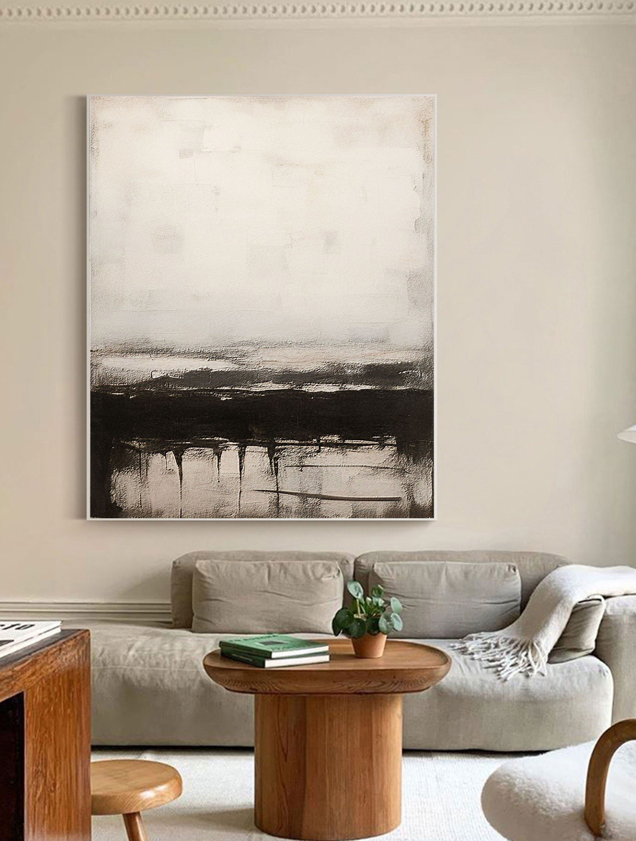 vipgallery Black & White Abstract Painting #CXA 018
