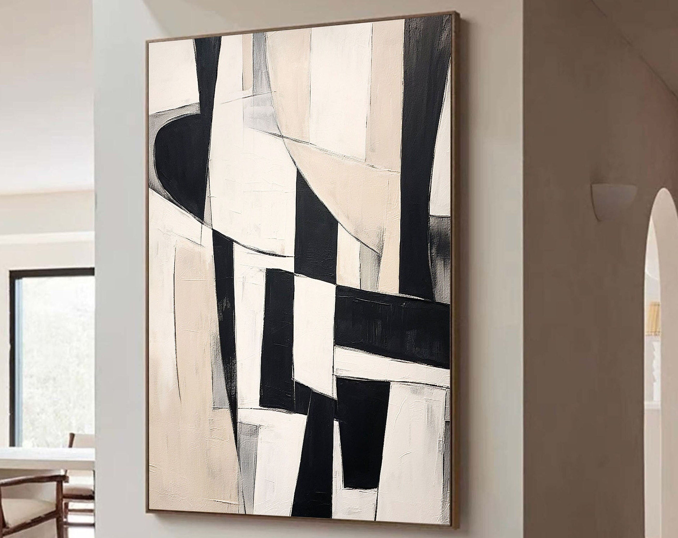 vipgallery Black & White Abstract Painting #CXA 022