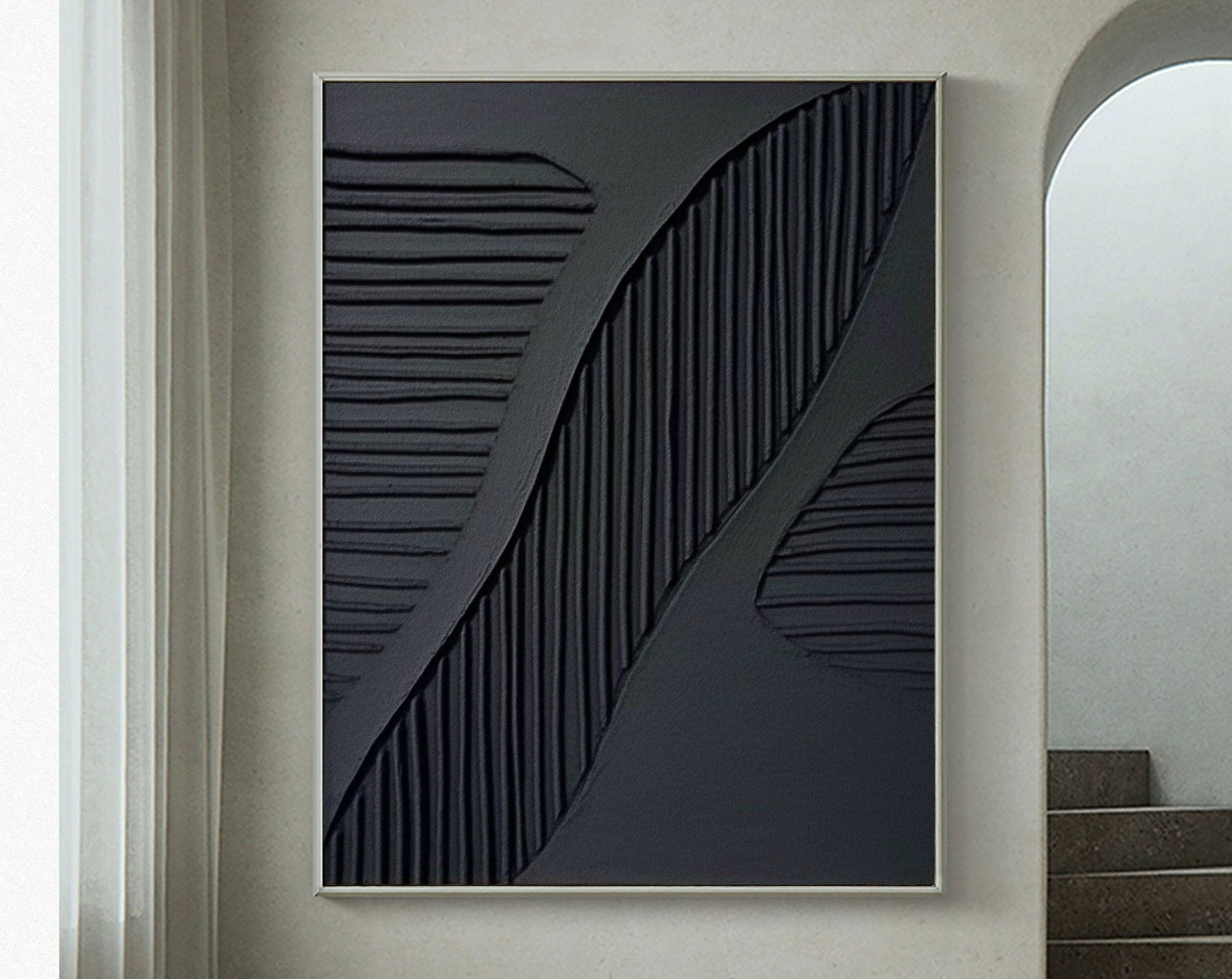 vipgallery Black & White Abstract Painting #CXA 009
