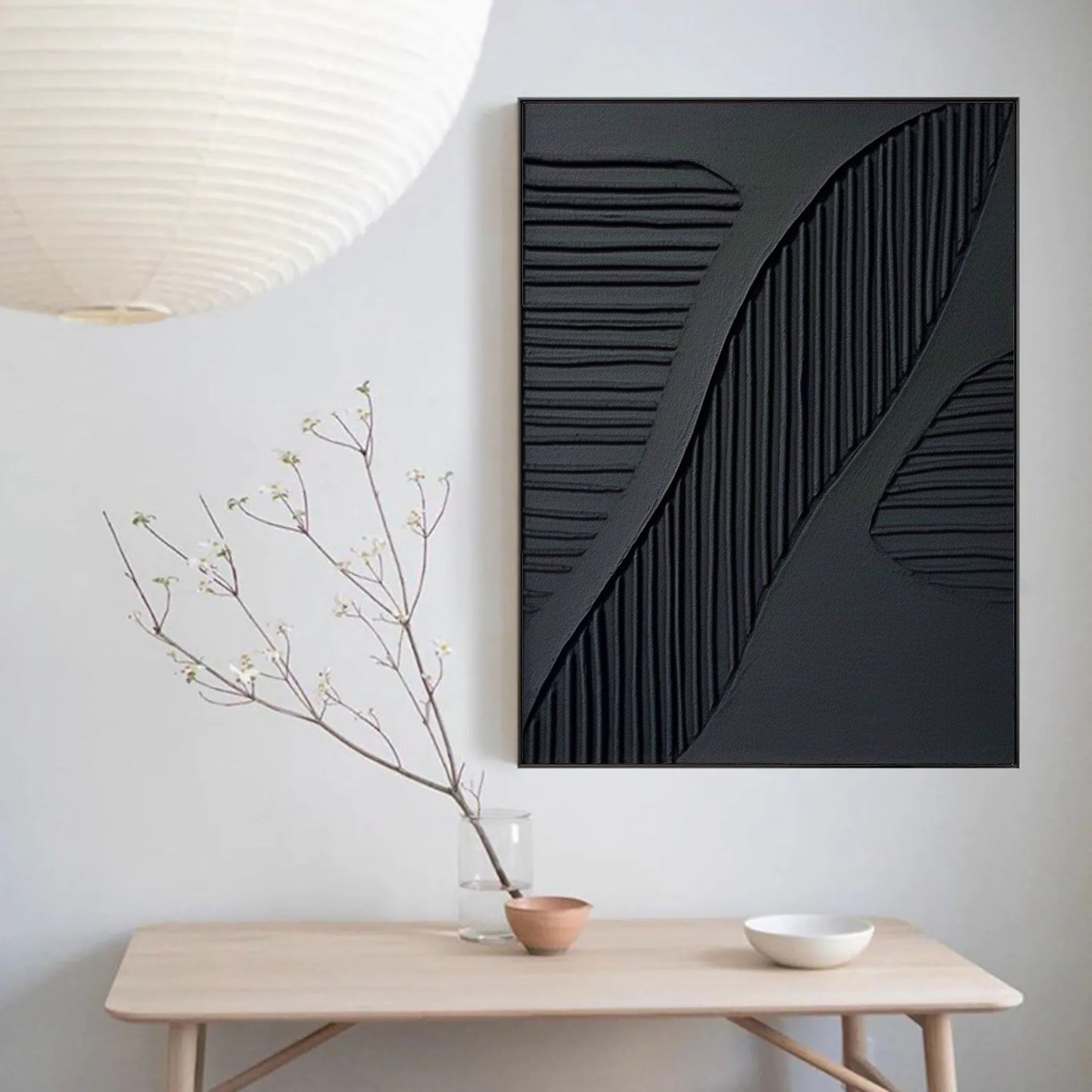 vipgallery Black & White Abstract Painting #CXA 009