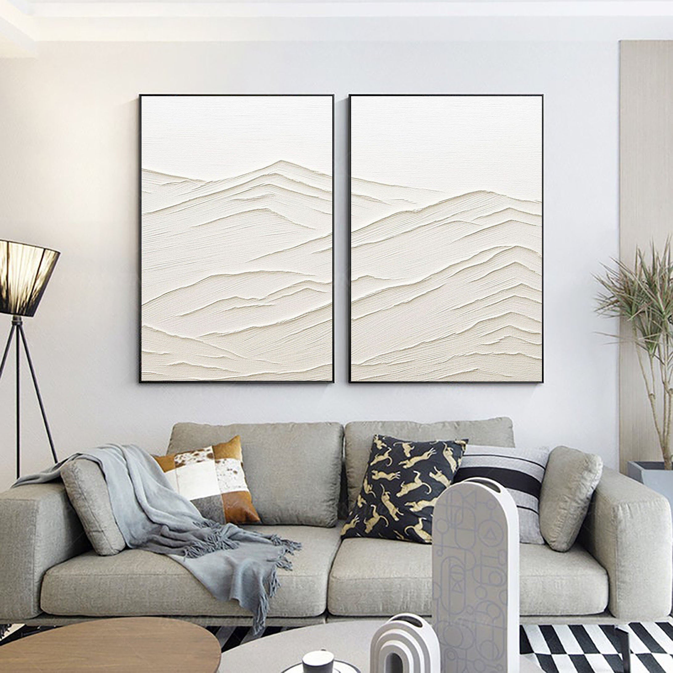 vipgallery Abstract Tranquility Painting SET OF 2 #CXA 004