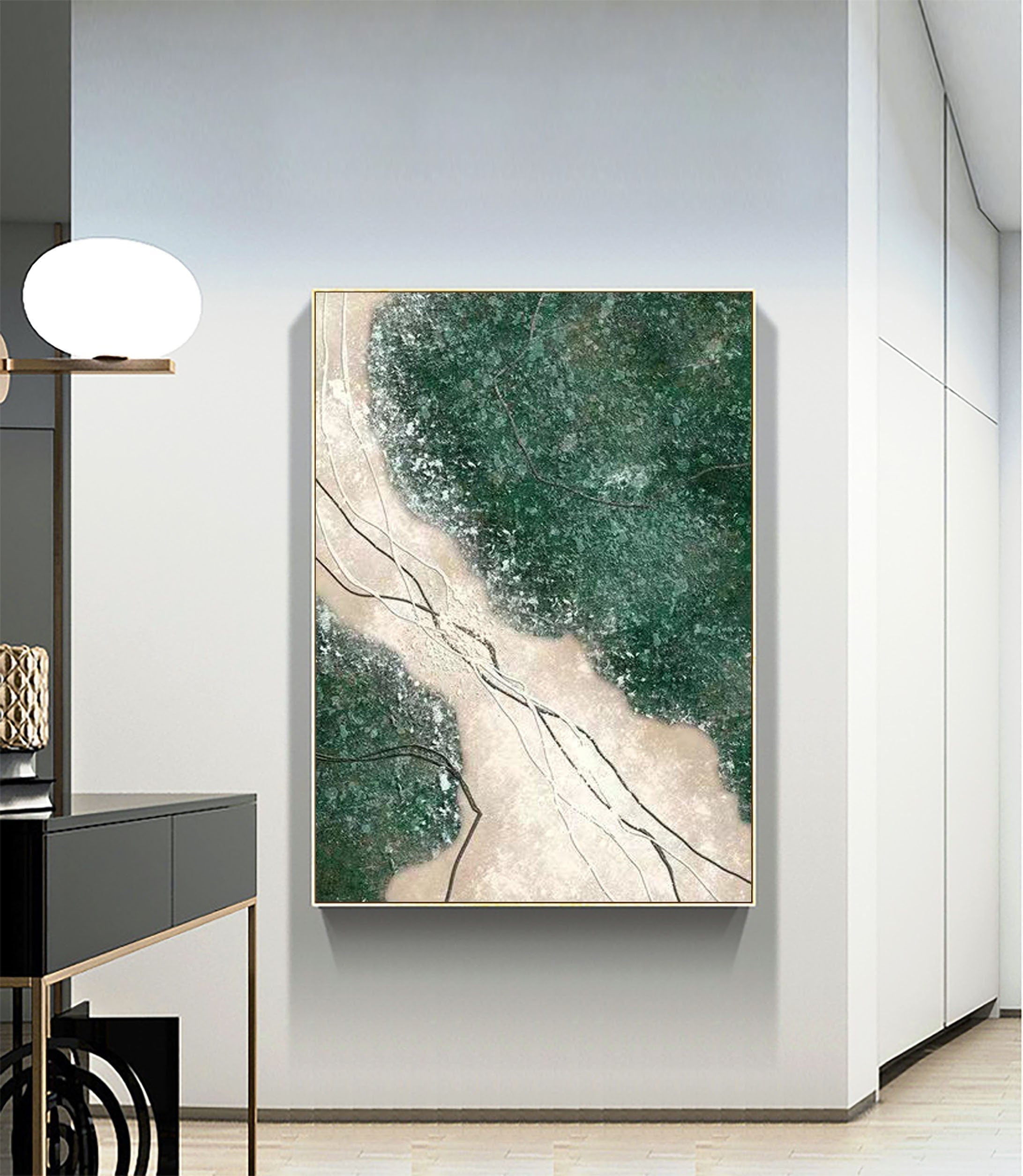 vipgallery Blue & Green Abstract Painting #CXA 007