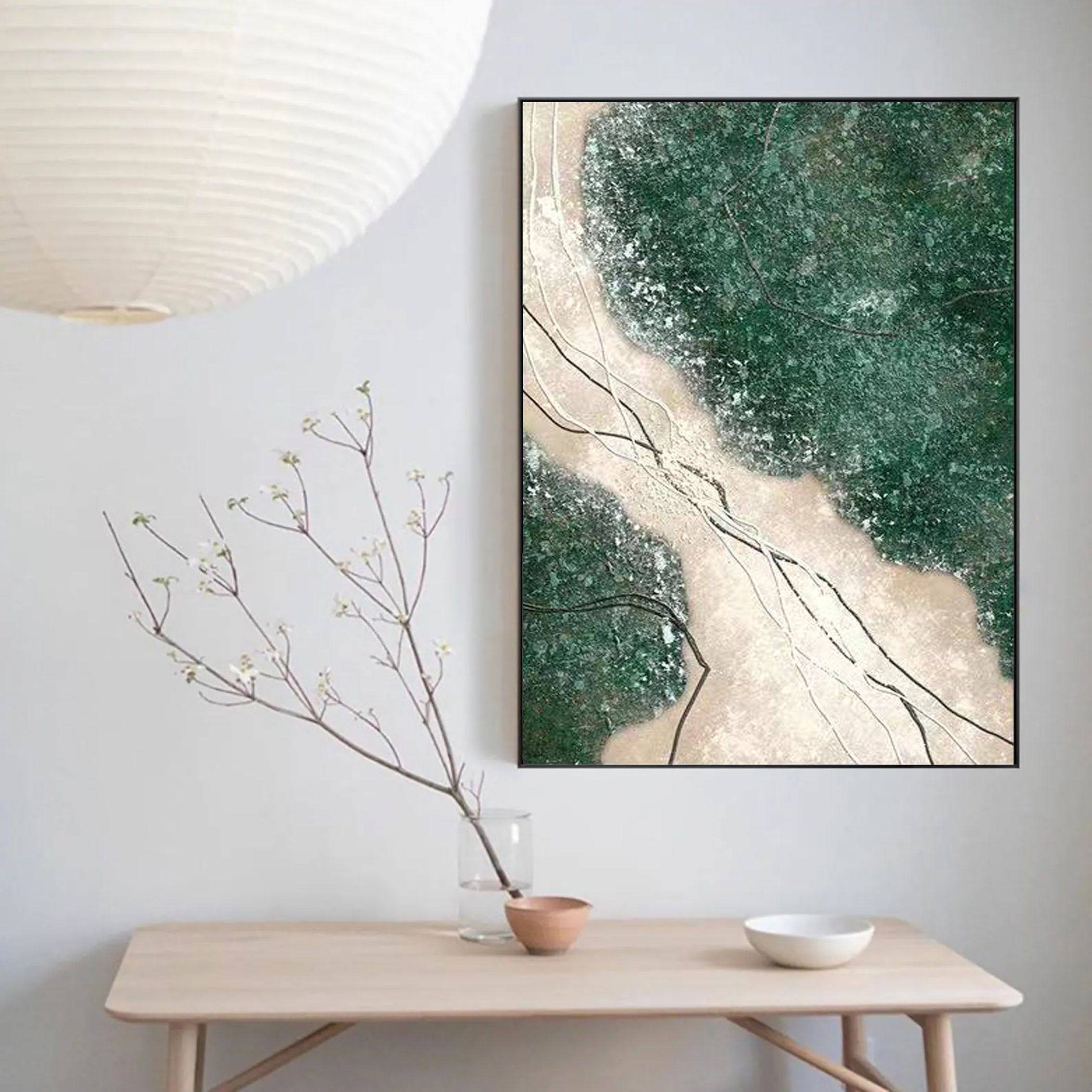 vipgallery Blue & Green Abstract Painting #CXA 007