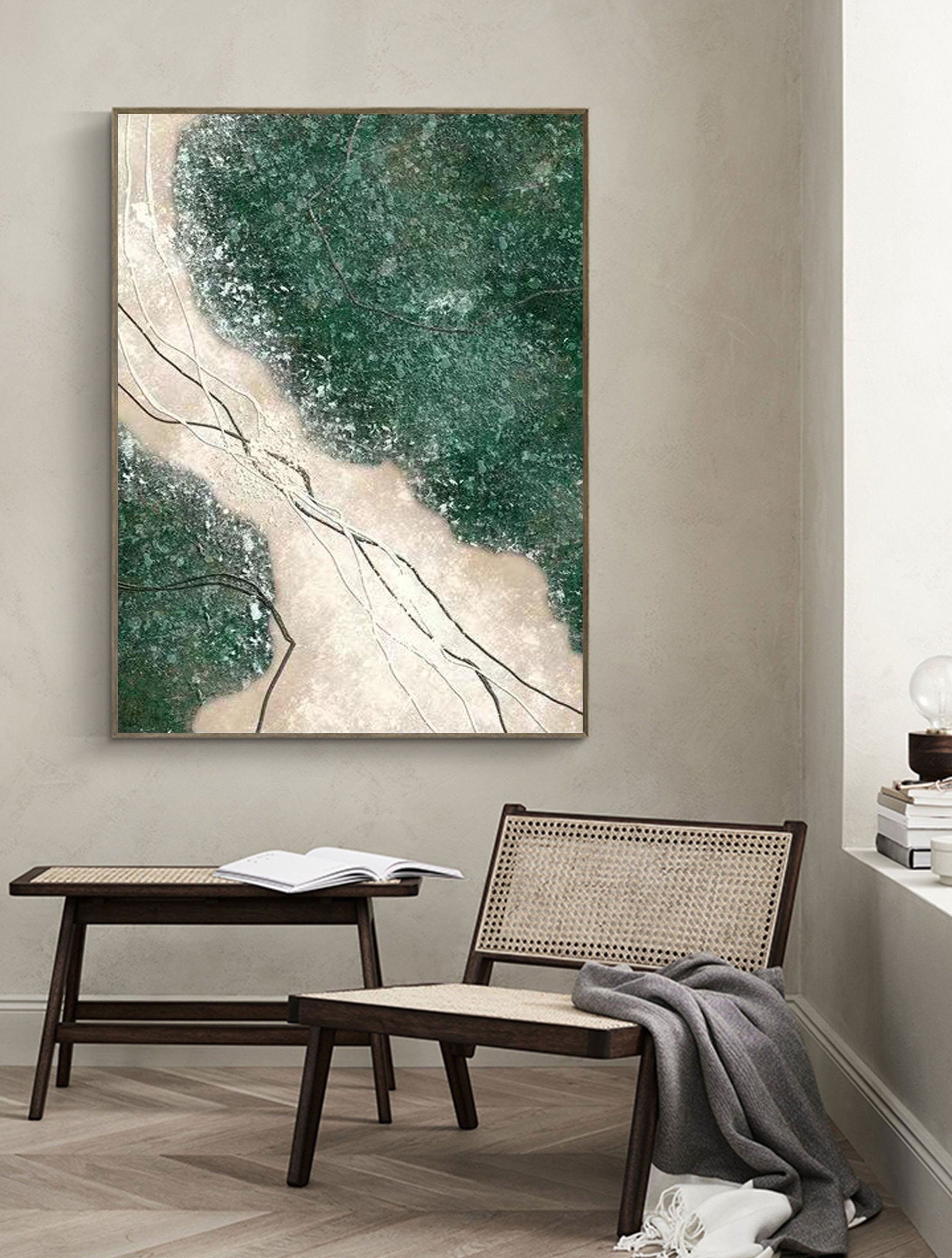 vipgallery Blue & Green Abstract Painting #CXA 007