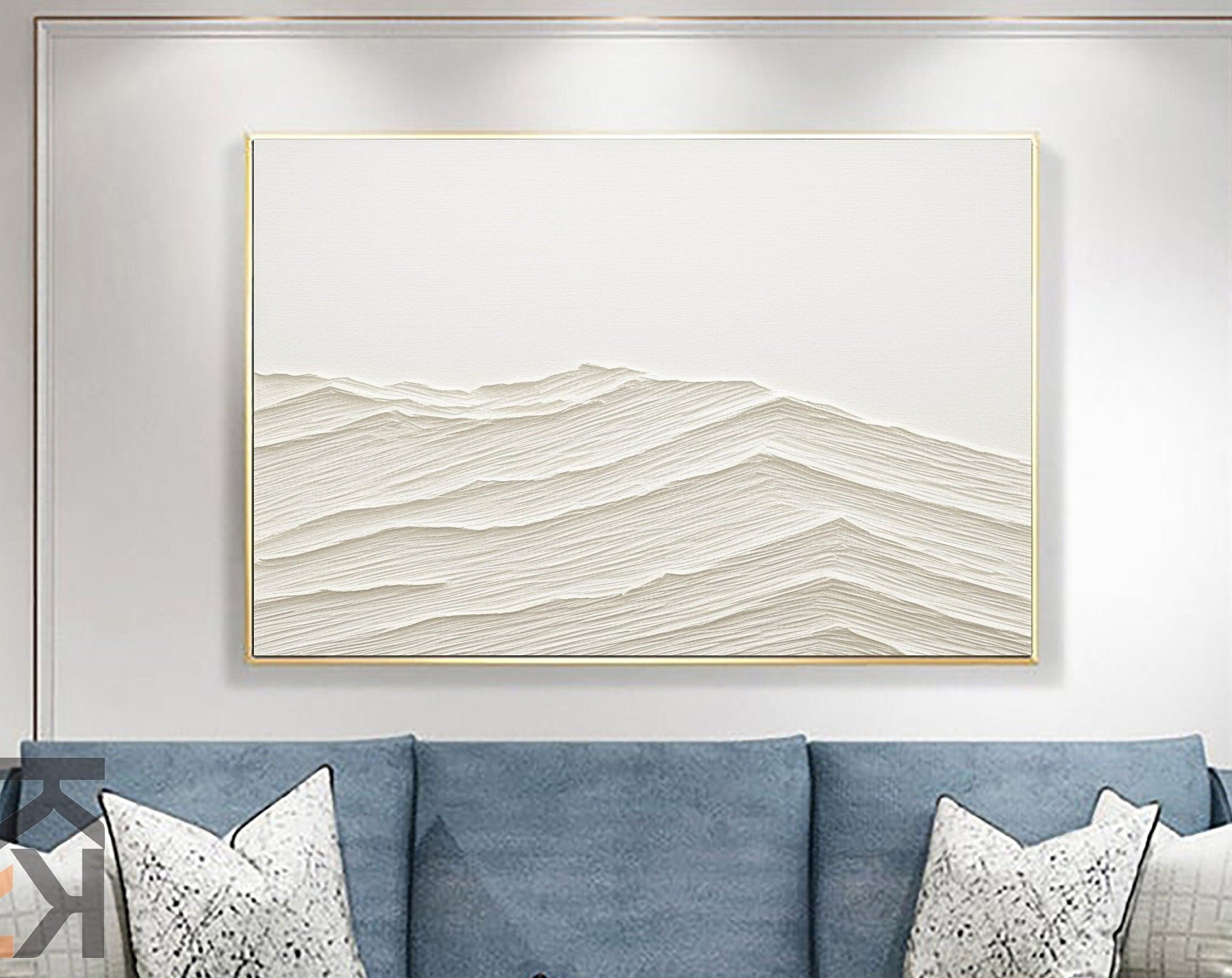 vipgallery White Minimalist Abstract Painting #CXA 012