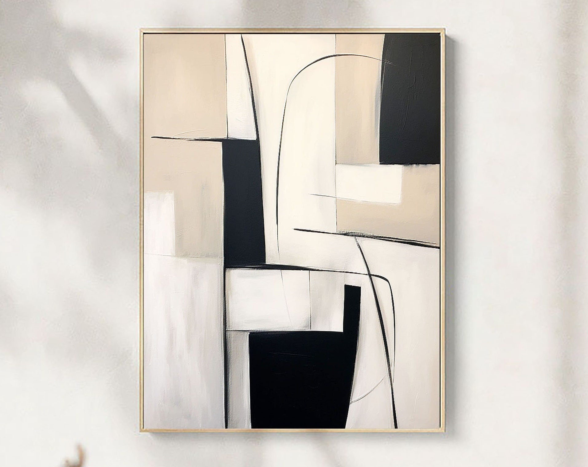 vipgallery Black & White Abstract Painting #CXA 017