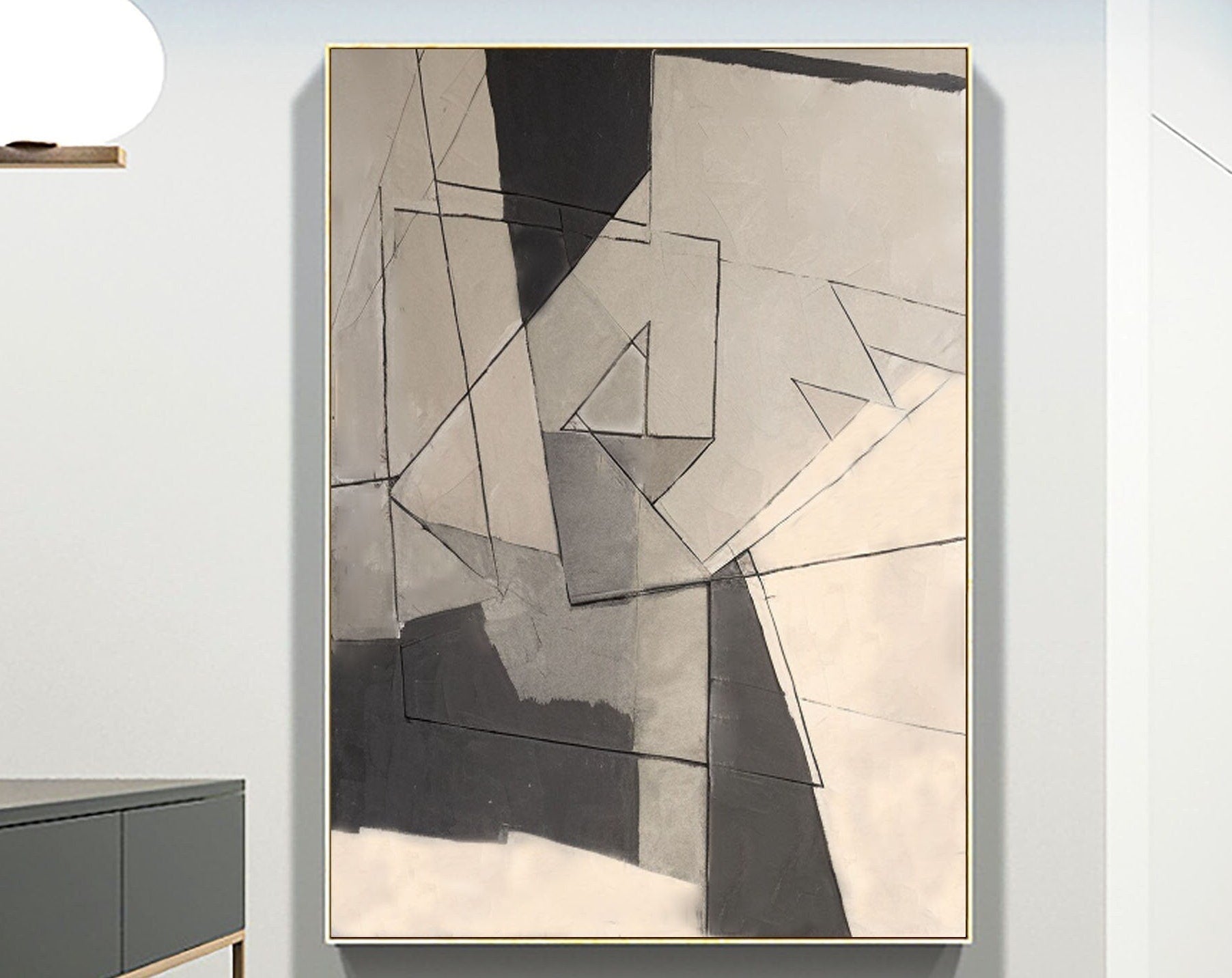 vipgallery Grey Minimalist Painting #CXA 009