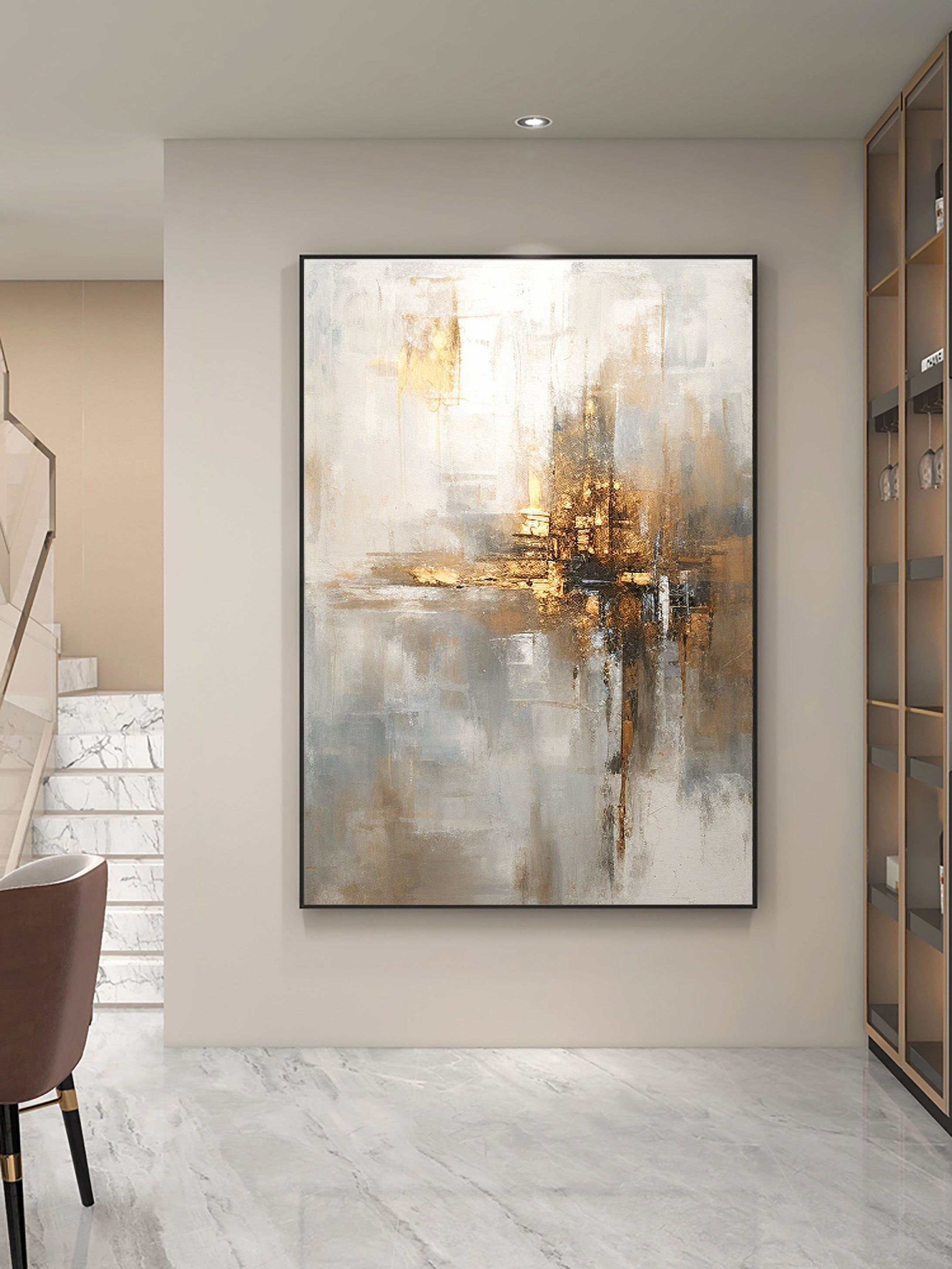 vipgallery Grey Minimalist Painting #CXA 006